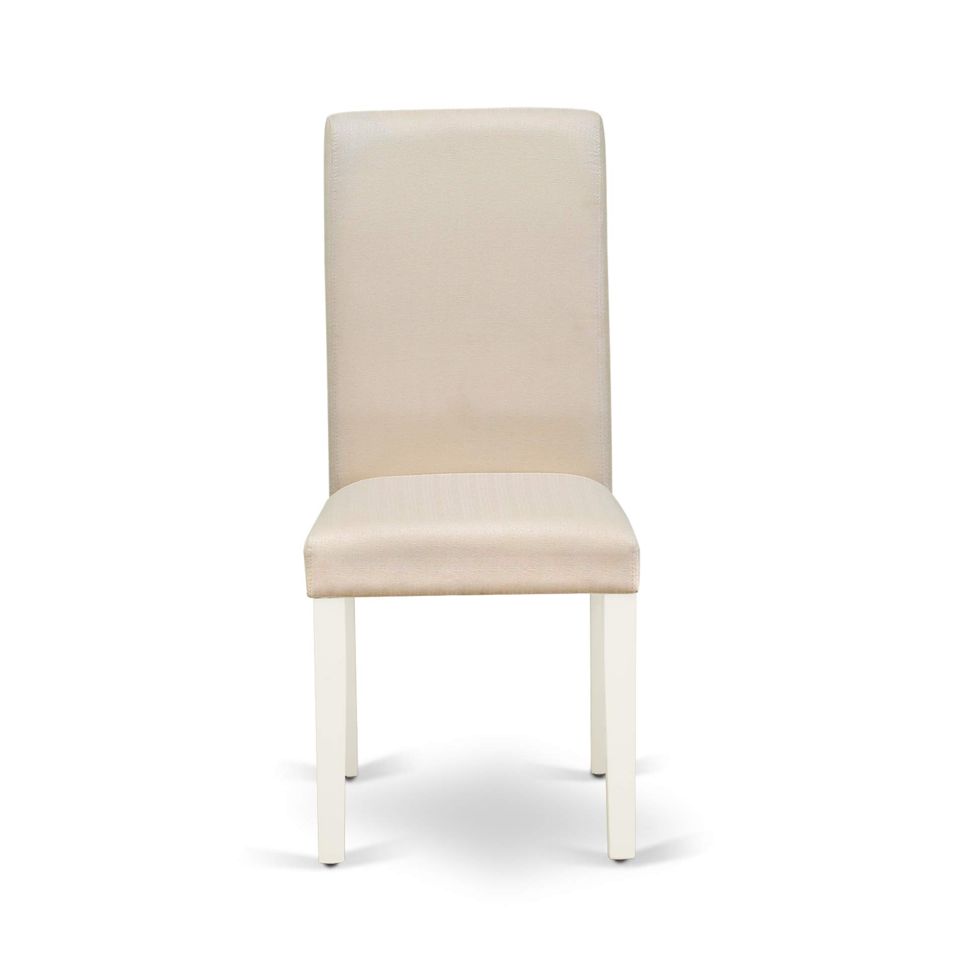 East West Furniture NDBA3-LWH-01 3-Piece Small Space Dinette Set with Drop-Leaf Rectangle Dining Table & 2 Cream Linen Upholstered Chairs, 30x48 Inch, Linen White - Perfect for Apartments, Breakfast Nooks & Cozy Dining Areas