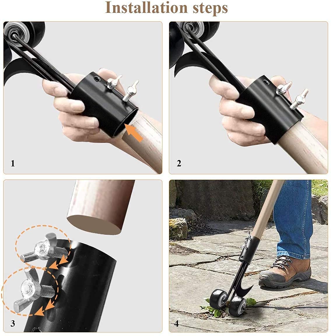**Best Weed Puller Tool - Adjustable Garden Weeder for Standing Weeds - Perfect for Lawn, Patio, Backyard, Sidewalk & Driveway Cleaning**