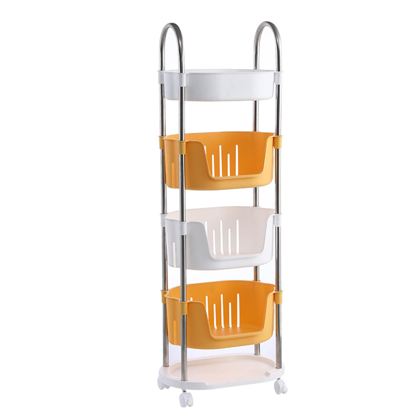 Heavy Duty Plastic Storage Shelving with Wheels - Organize Bathroom, Kitchen, Garage & Pantry - Durable Mobile Storage Rack for Home Organization & Space Saving