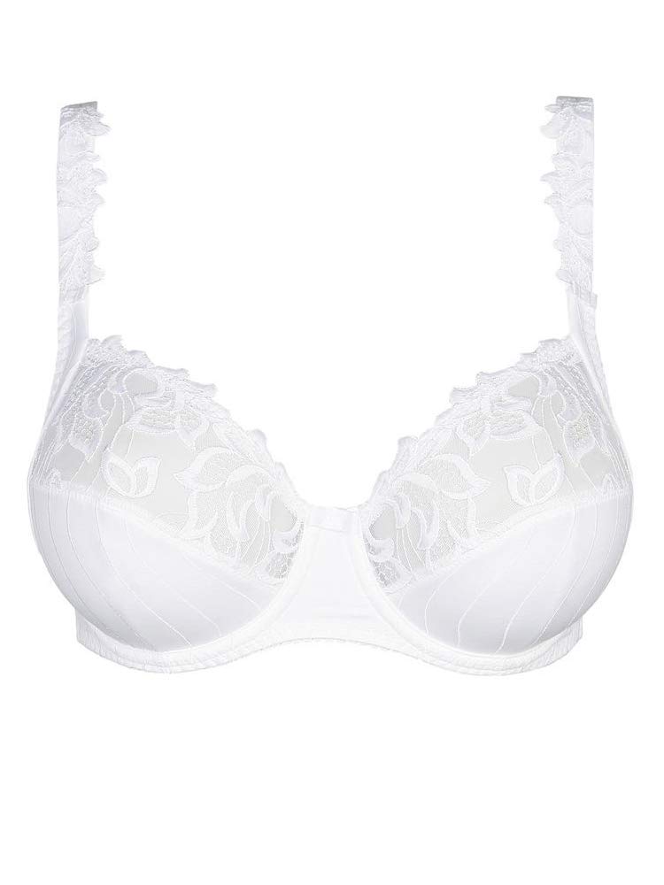 PrimaDonna Deauville Side Support Bra 38F - Full Coverage White Lace Underwire Bra for Women | Perfect for Everyday Comfort & Special Occasions