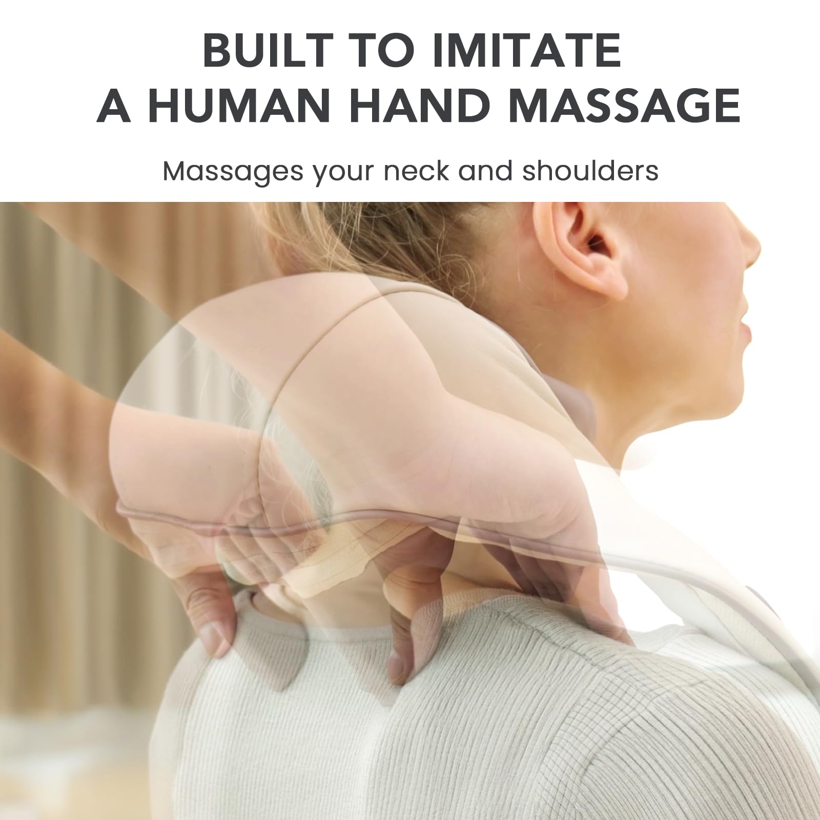 Breo N5 Mini Neck Massager with Heat - Electric Shoulder & Neck Massager for Pain Relief, Deep Tissue Massage, Portable Muscle Relaxation Gift for Home, Office & Travel Use