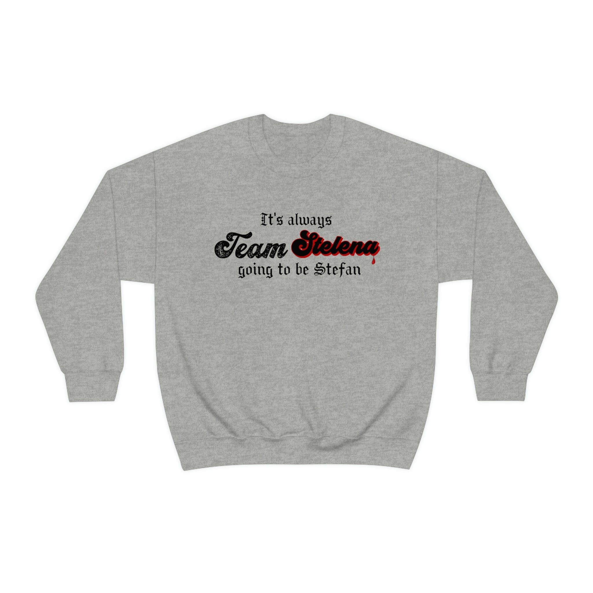 Team Stelena Sweatshirt | The Vampire Diaries TVD Merch | Stefan Salvatore Inspired Apparel | Perfect TVD Fan Gift for Cosplay & Casual Wear