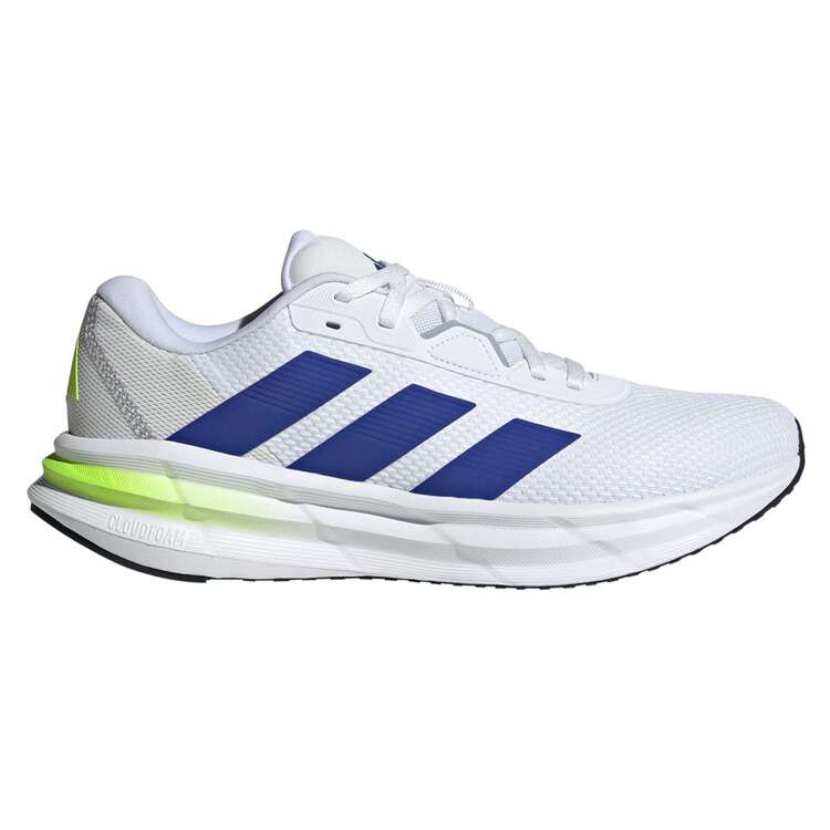 Adidas Men's Galaxy 7 Running Shoes - White/Blue/Lemon | Lightweight Cushioned Sneakers for Jogging, Gym & Everyday Wear