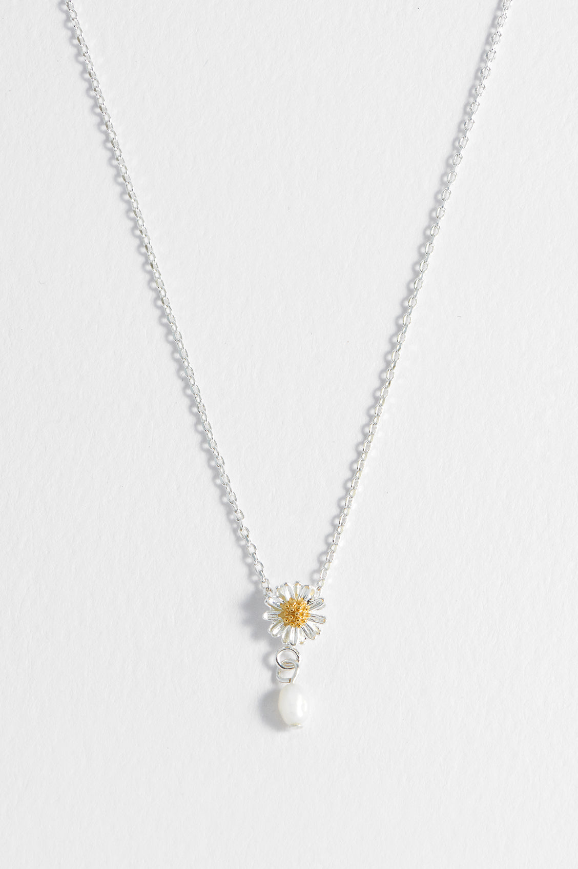 Elegant Wildflower Pearl Drop Necklace - Dainty Floral Pendant Jewelry for Women | Perfect for Weddings, Date Nights & Special Occasions