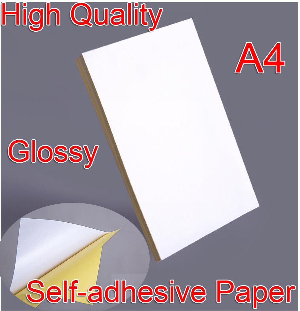 A4 Glossy Self-Adhesive Sticker Paper - 21x29cm White Sticky Back Labels for Inkjet & Laser Printers - Perfect for Address Labels, Shipping Labels, Logistics & Graphic Printing (5 Sheets) - Ideal for Home Office, E-commerce Packaging & Mailing Needs