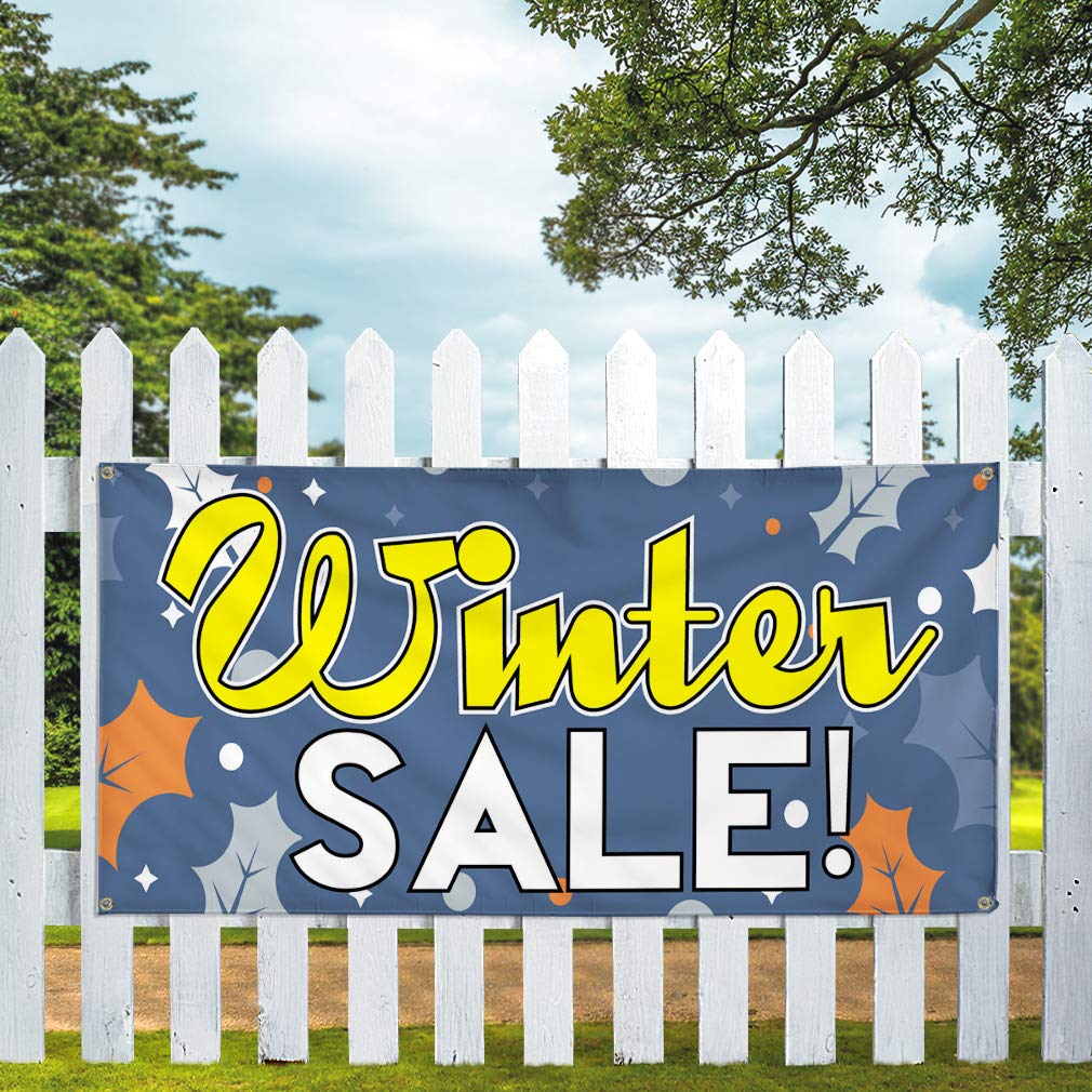 Premium Vinyl Banner - 48x96 Inches with 8 Grommets | Heavy-Duty Weatherproof Outdoor Sign for Business Advertising, Yard Sales & Events | Winter Special - Multiple Sizes Available | Perfect for Storefronts, Trade Shows & Construction Sites