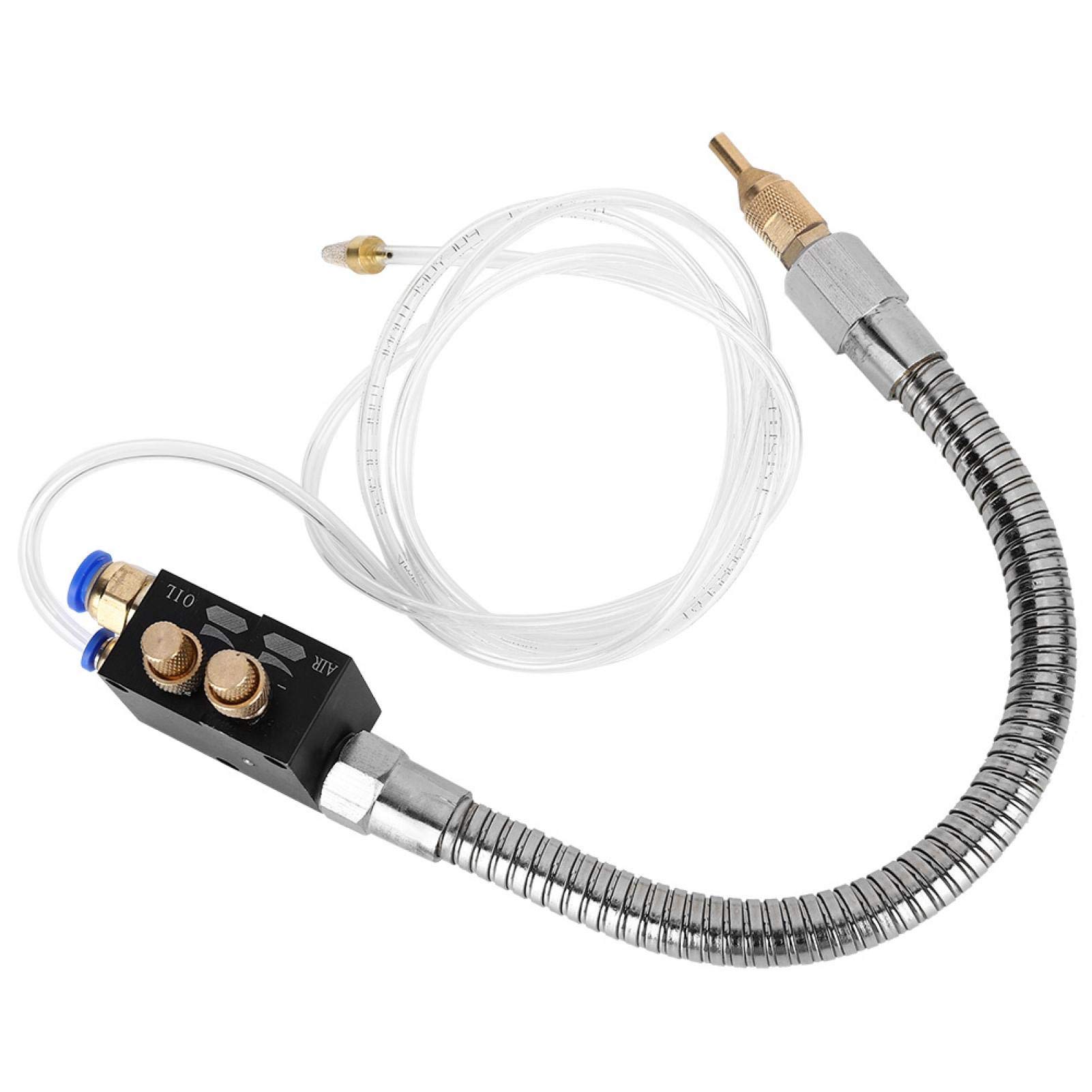 STR-01 CNC Coolant Spray System - High Pressure Mist Lubrication for Lathe, Milling & Grinding Machines - Includes Check Valve & Stainless Steel Hose - Perfect for Metalworking, Engraving & Precision Cutting Operations