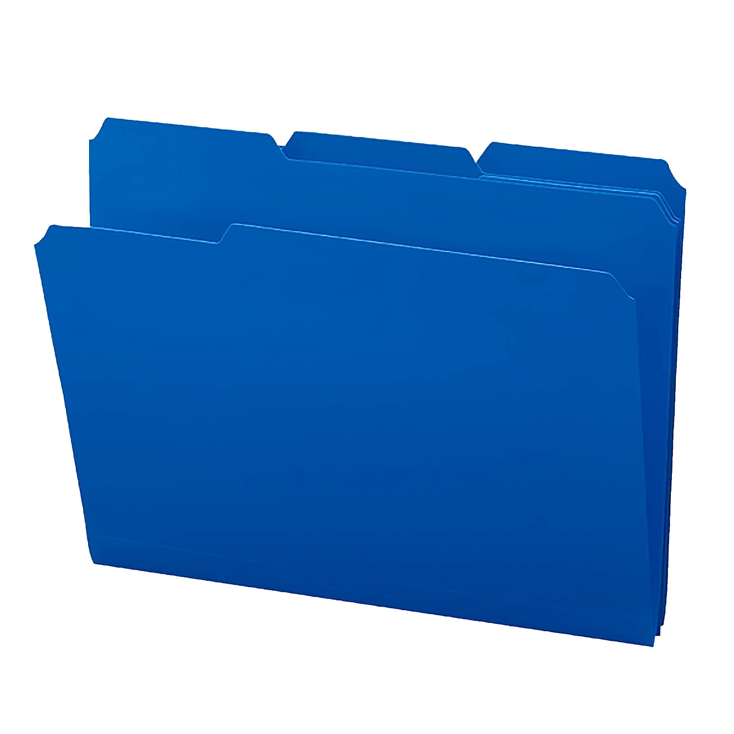 Smead 10503 Blue Poly File Folders - Letter Size, 1/3 Cut Tabs, Durable Hanging Folders for Office Organization - Perfect for Filing Cabinets, Document Storage & Office Supplies