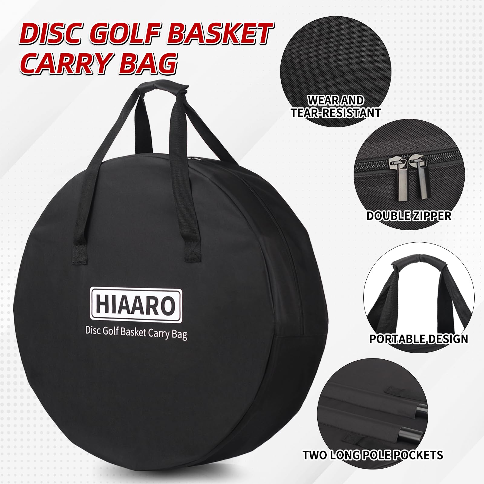 Premium Portable Disc Golf Basket Set with Lightweight Basket & Carry Bag - Perfect for Backyard Practice, Park Games & Outdoor Sports Activities