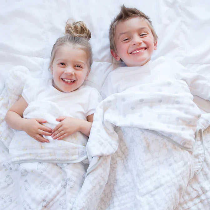 Luxury Muslin Baby Blanket - Soft & Breathable Starshine Pastel Blue (BGB 0024) | Perfect for Nursery, Swaddling & Photo Shoots