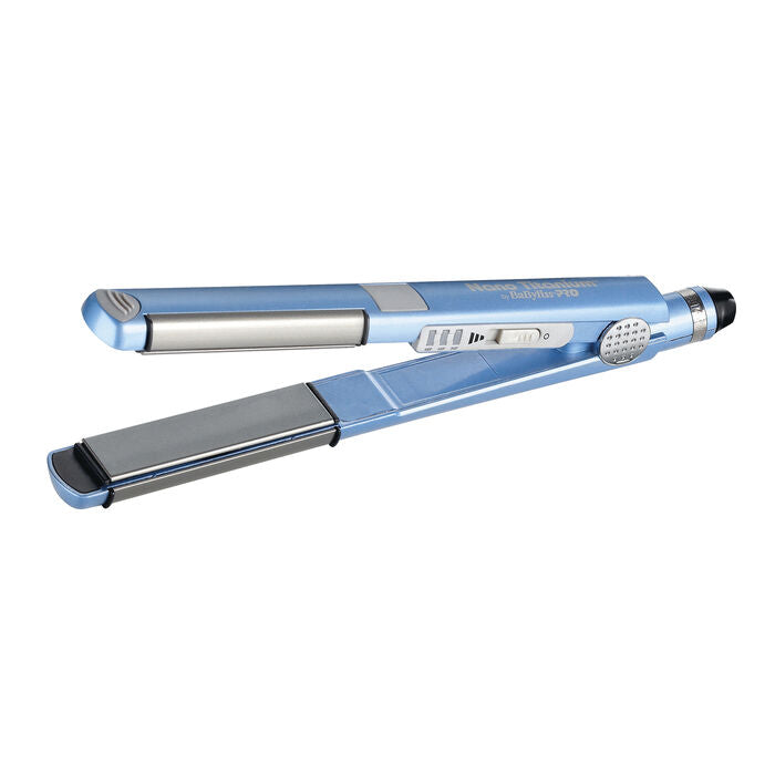 BaByliss Pro Nano Titanium U Styler Hair Straightener - Blue | Professional 1-Inch Flat Iron for Smooth & Shiny Hair | Perfect for Home & Salon Styling