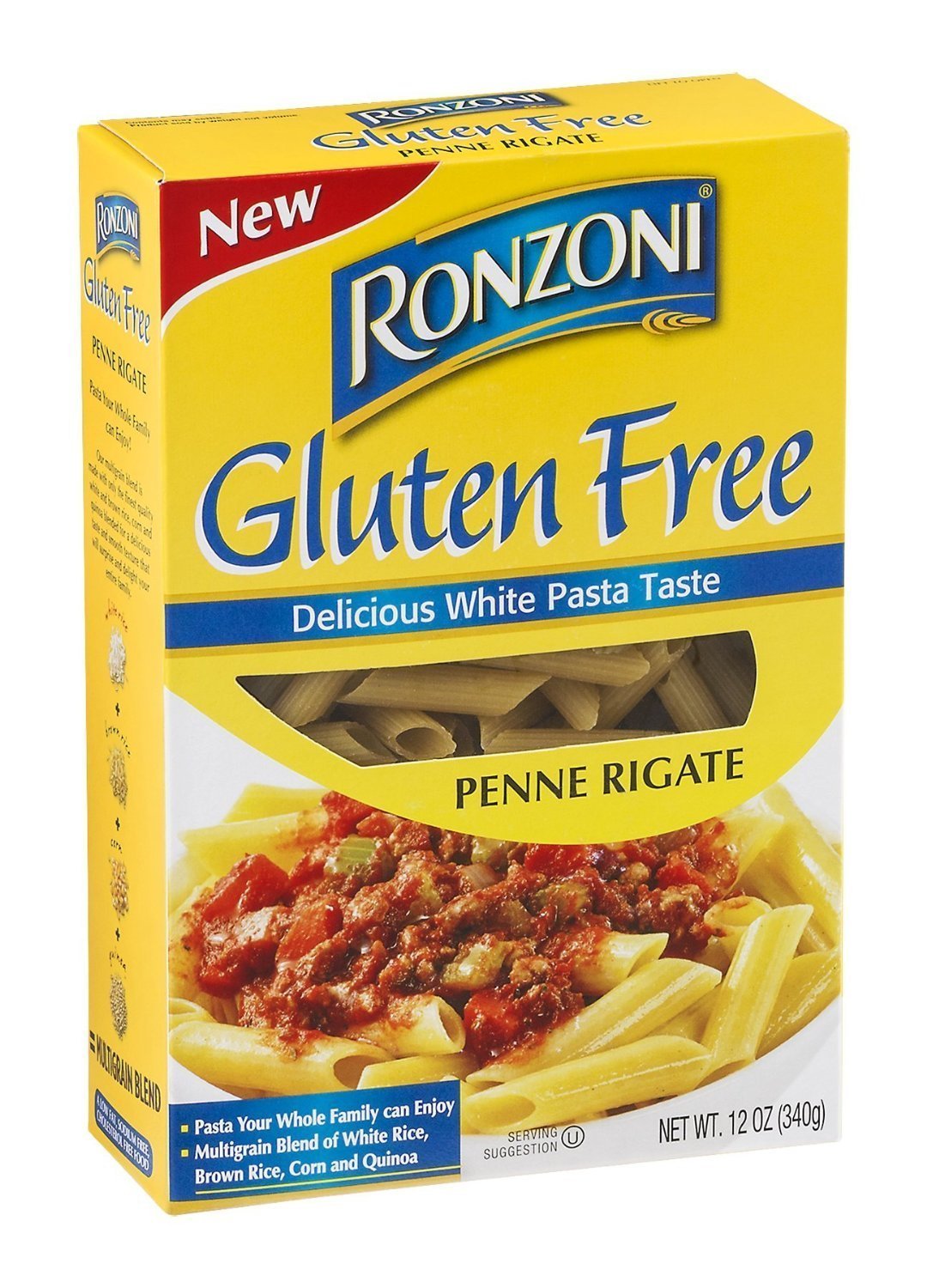 Ronzoni Gluten Free Penne Rigate Pasta - 3 Pack | Certified Gluten Free Italian Pasta | Perfect for Pasta Salads, Casseroles & Family Dinners