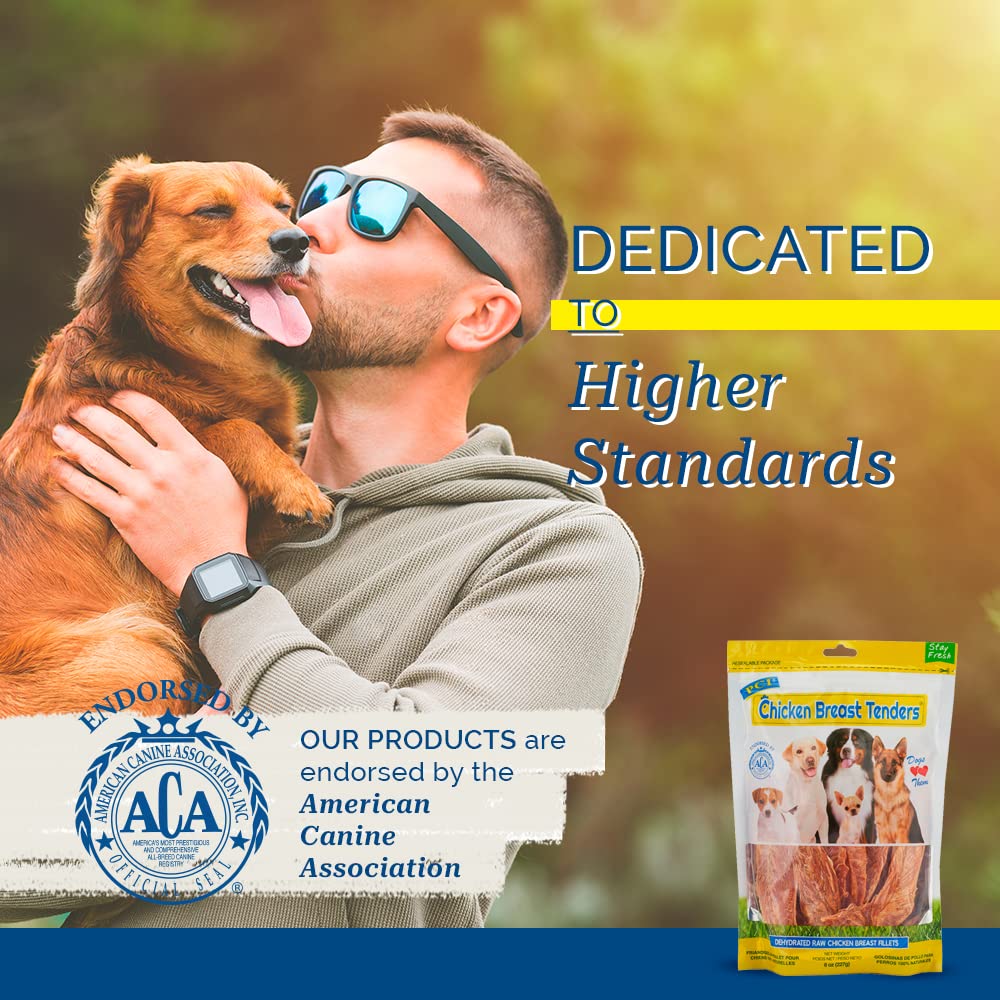 PCI Chicken Breast Tenders Dog Treats - 8 oz Natural Protein Snacks for Dogs - Grain-Free, Healthy Training & Rewards Treats - Perfect for Small, Medium & Large Breeds - Indoor & Outdoor Use
