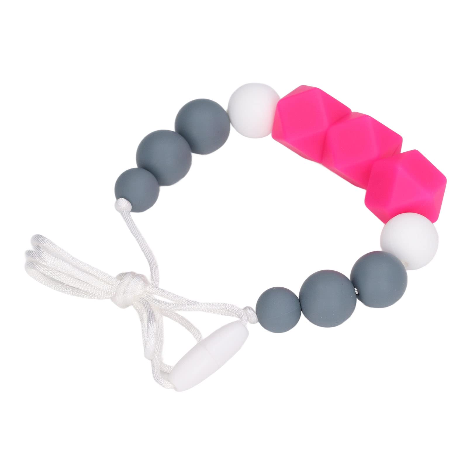 Organic Silicone Teething Necklace for Babies - Safe Chewable Rose Red Teether for Soothing Sore Gums, BPA-Free Nursing Jewelry for Moms | Perfect for On-the-Go Pain Relief & Fashionable Parenting Accessory