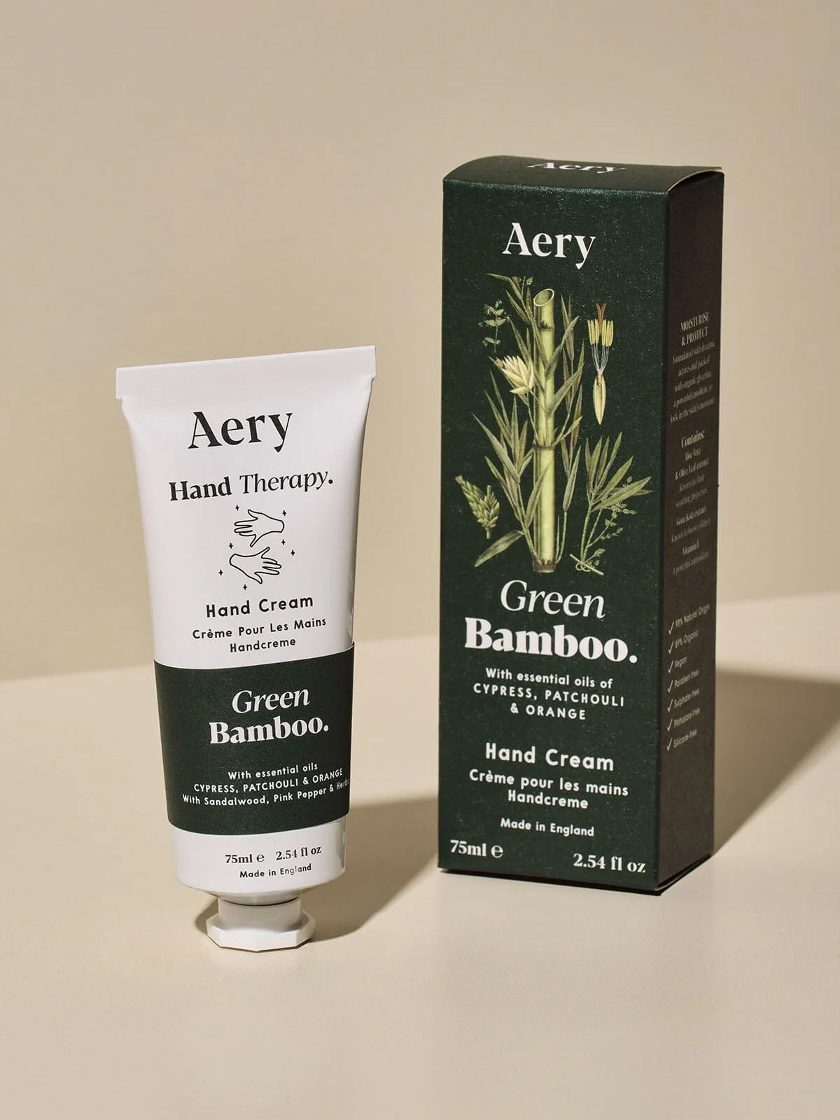Aery Botanical Hand Cream - Green Bamboo Scent, Natural Moisturizing & Nourishing for Dry Skin | Perfect for Office, Travel & Daily Use