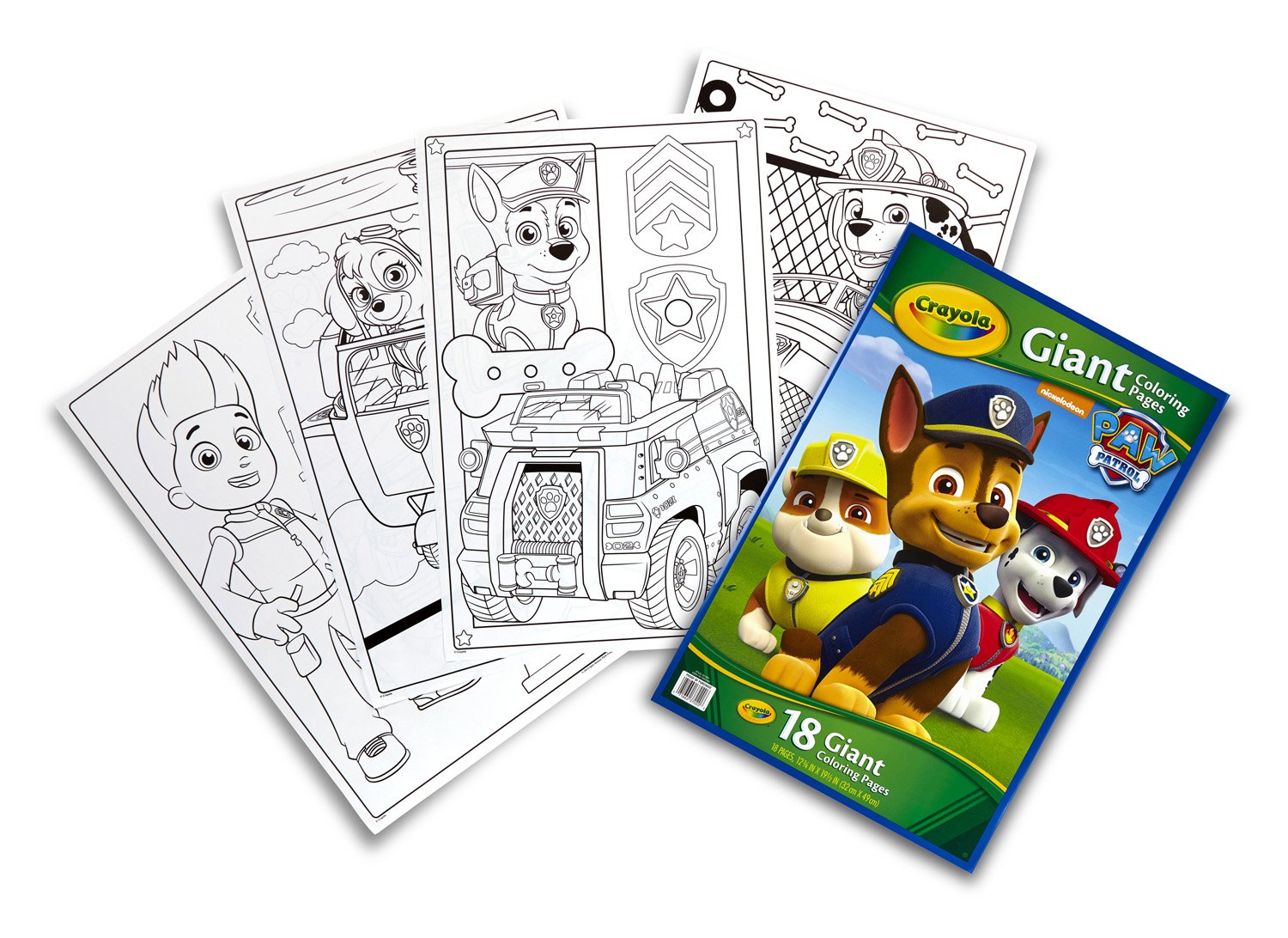 Crayola Paw Patrol Giant Coloring Pages - 24 Large Activity Sheets for Kids, Perfect for Birthday Parties, Travel & Creative Play | Officially Licensed PAW Patrol Art Supplies