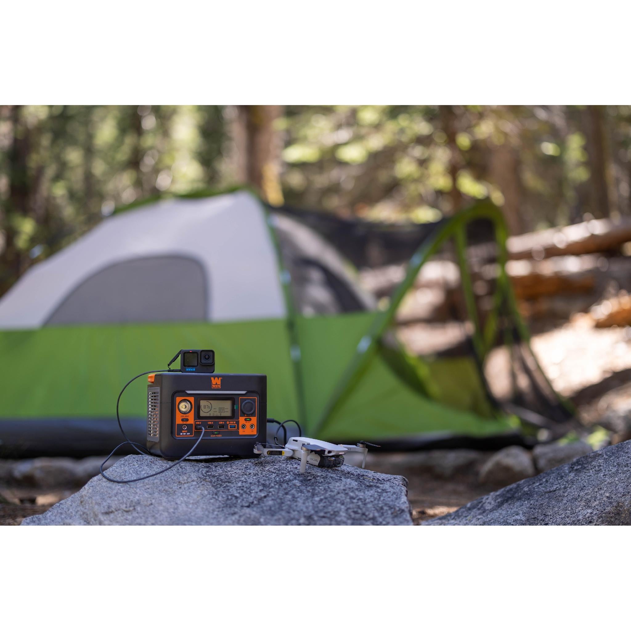 WEN PP300i 300W Portable Power Station with 269Wh Lithium Battery | Compact Inverter Generator for Camping, Emergency Backup & Outdoor Power Needs