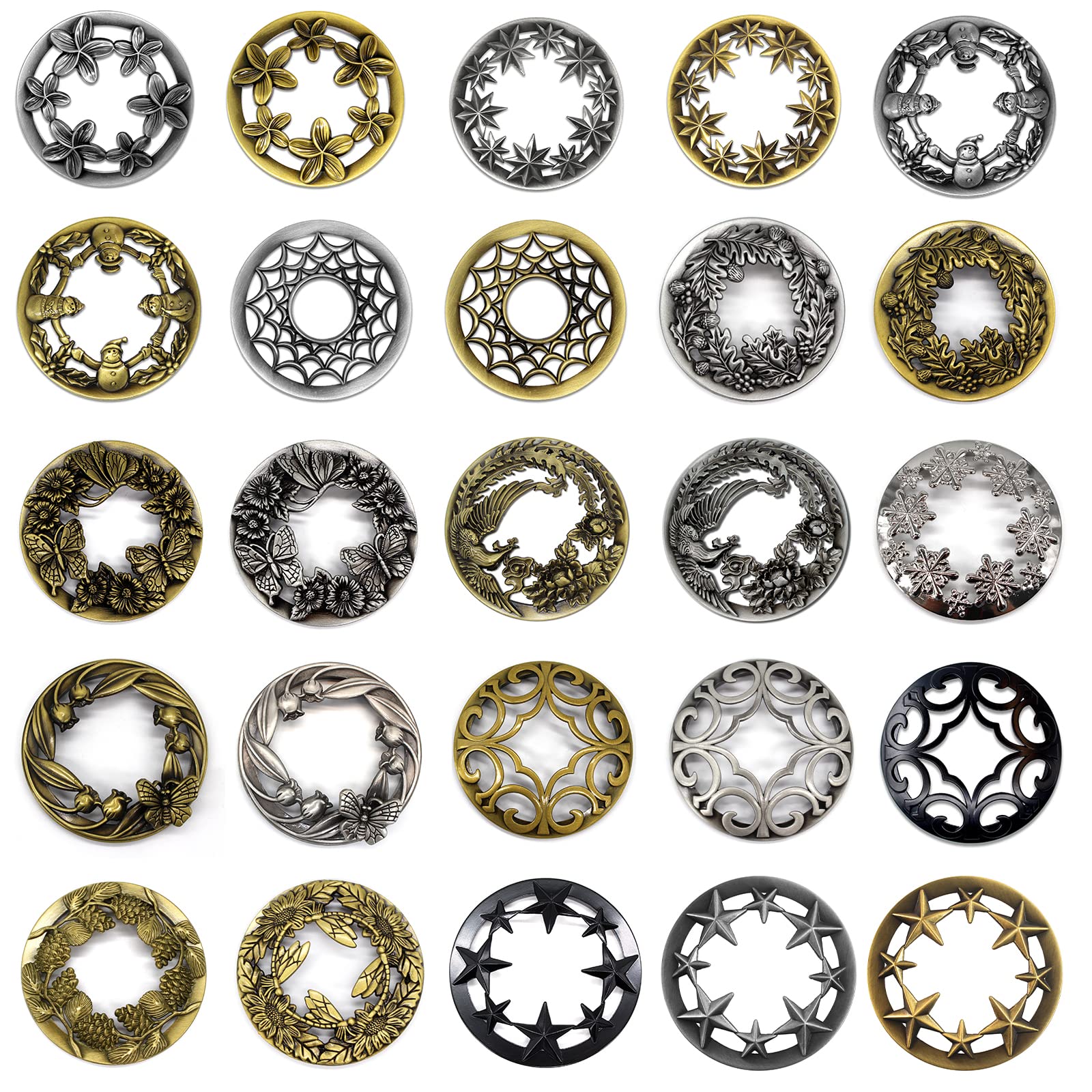 Hion Scented Candle Toppers - Decorative Jar Lids & Shades for Even Wax Melting (Net Silver) | Candle Accessories & Gifts for Women | Perfect for Home Decor, Spa Relaxation & Romantic Ambiance