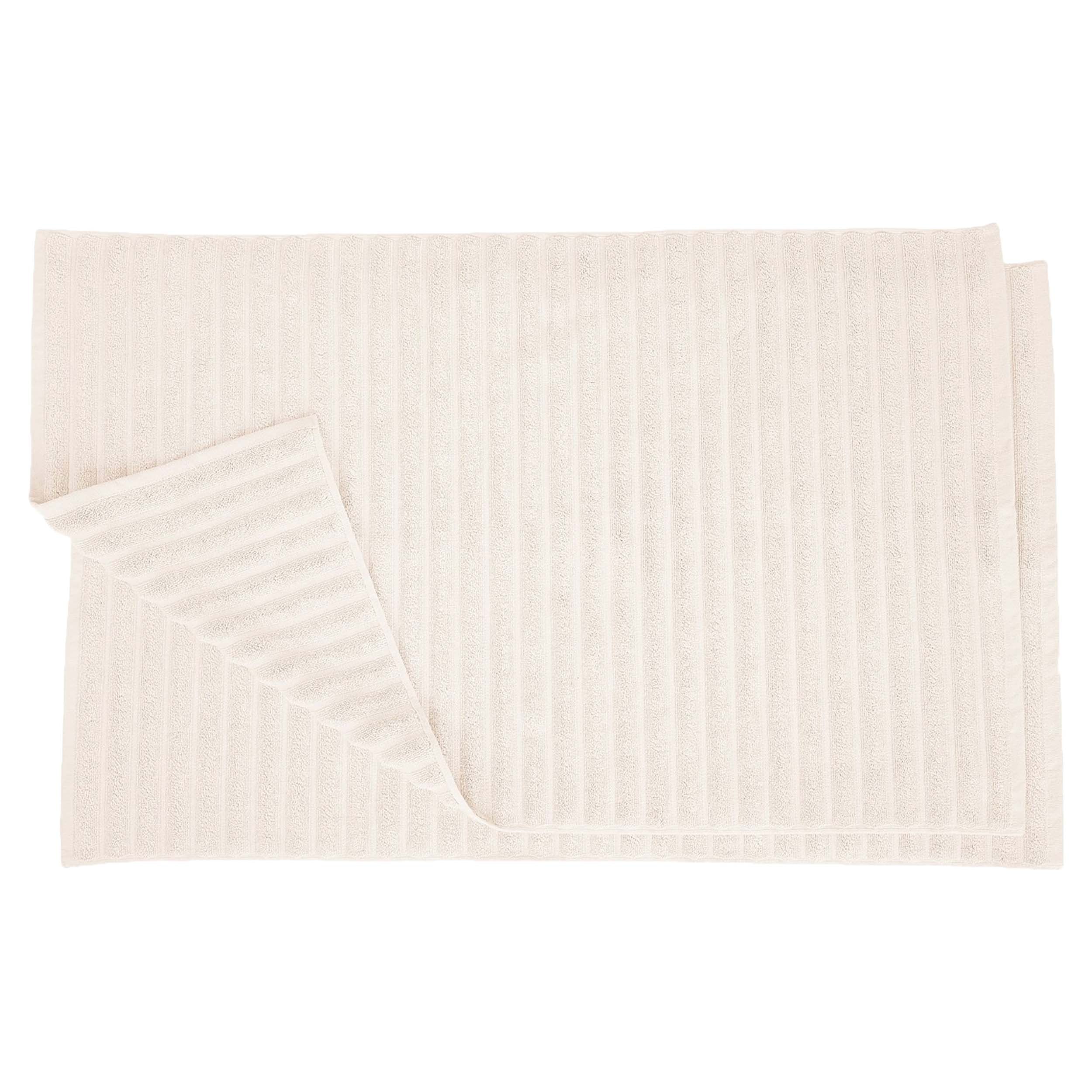 Eco-Friendly 2-Piece Cotton Bath Mat Set - Super Absorbent, Soft & Non-Slip - Perfect for Bathroom, Shower & Spa Relaxation