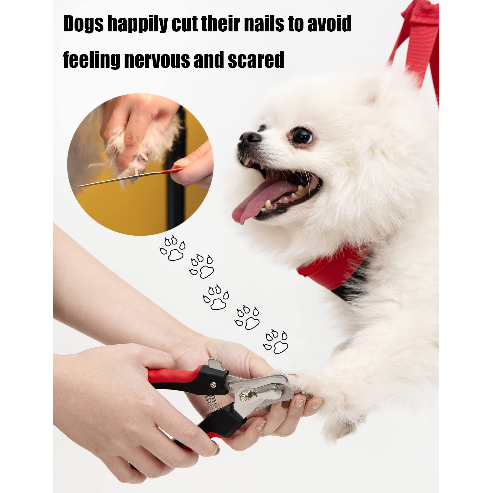 **Dog Grooming Hammock Harness & Pet Care Kit – Nail Clippers, Muzzle, Trimmer for Small, Medium & Large Breeds (6-40 lbs) – Perfect for At-Home Grooming & Pet Spa Days**