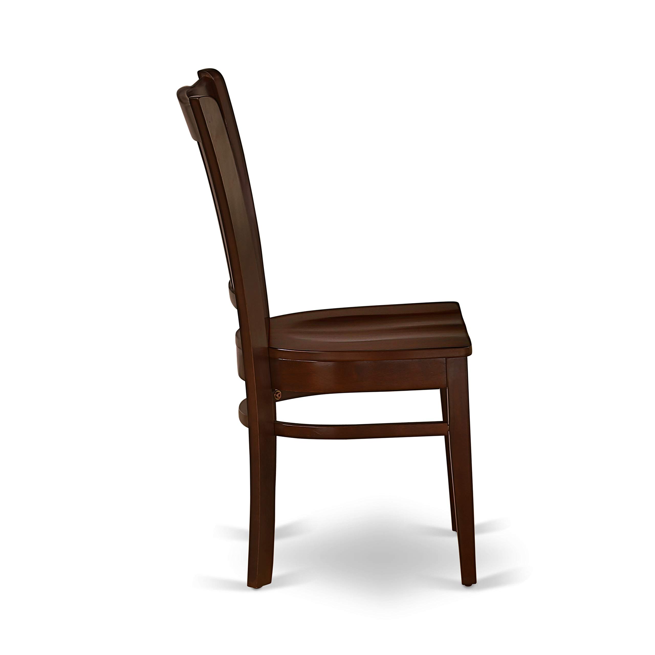East West Furniture MLGR5-MAH-W 5-Piece Mahogany Dining Set with Extendable Table & 4 Chairs - 36x54 Inch Rectangle Kitchen Table with Butterfly Leaf - Perfect for Small Spaces & Family Gatherings