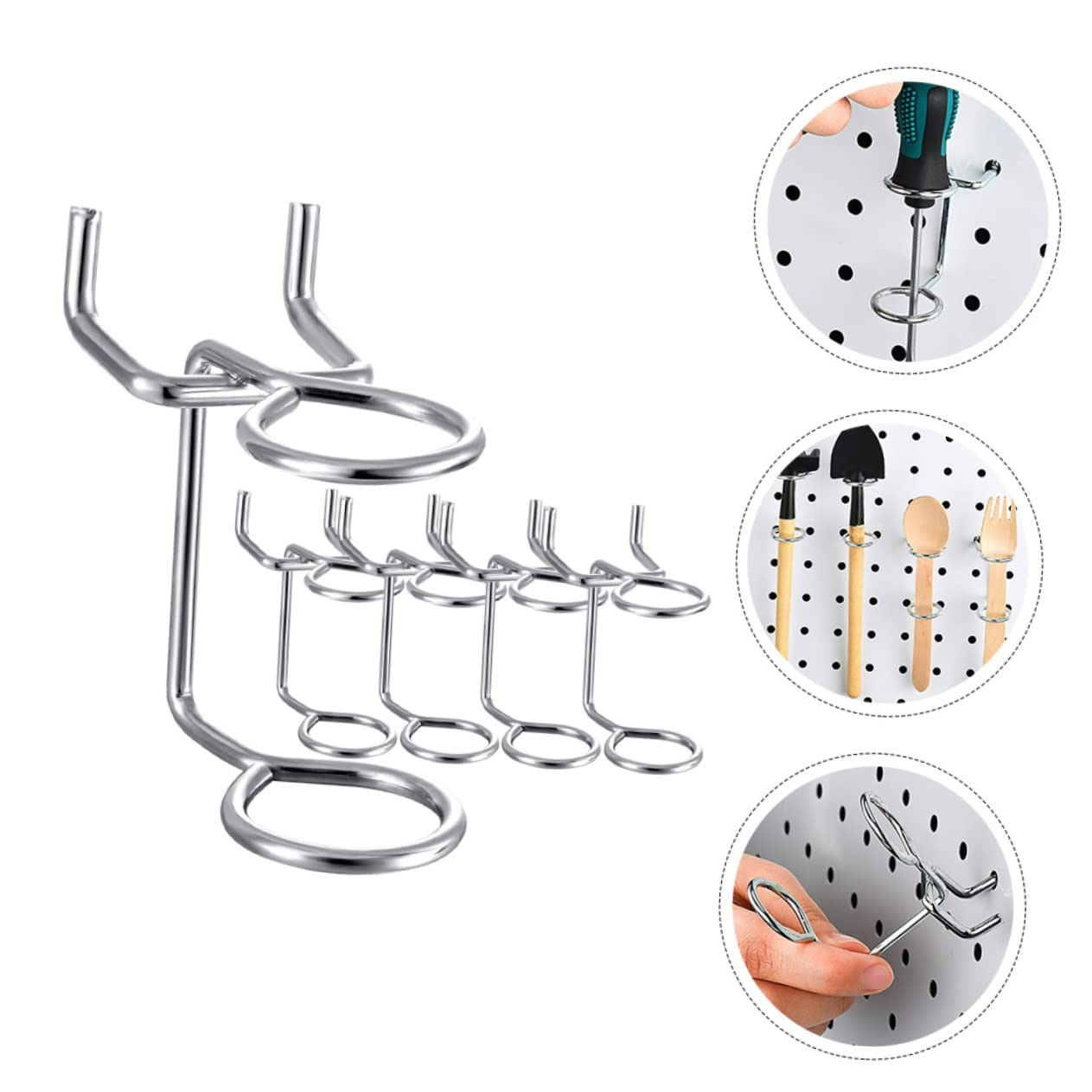 WHAMVOX 5-Pack Heavy Duty Pegboard Screwdriver Holders - Double Tool Organizer for Garage Storage & Workshop Organization | Durable Screwdriver Racks for Efficient Tool Management | Perfect for DIY Projects, Home Repair & Professional Workshops