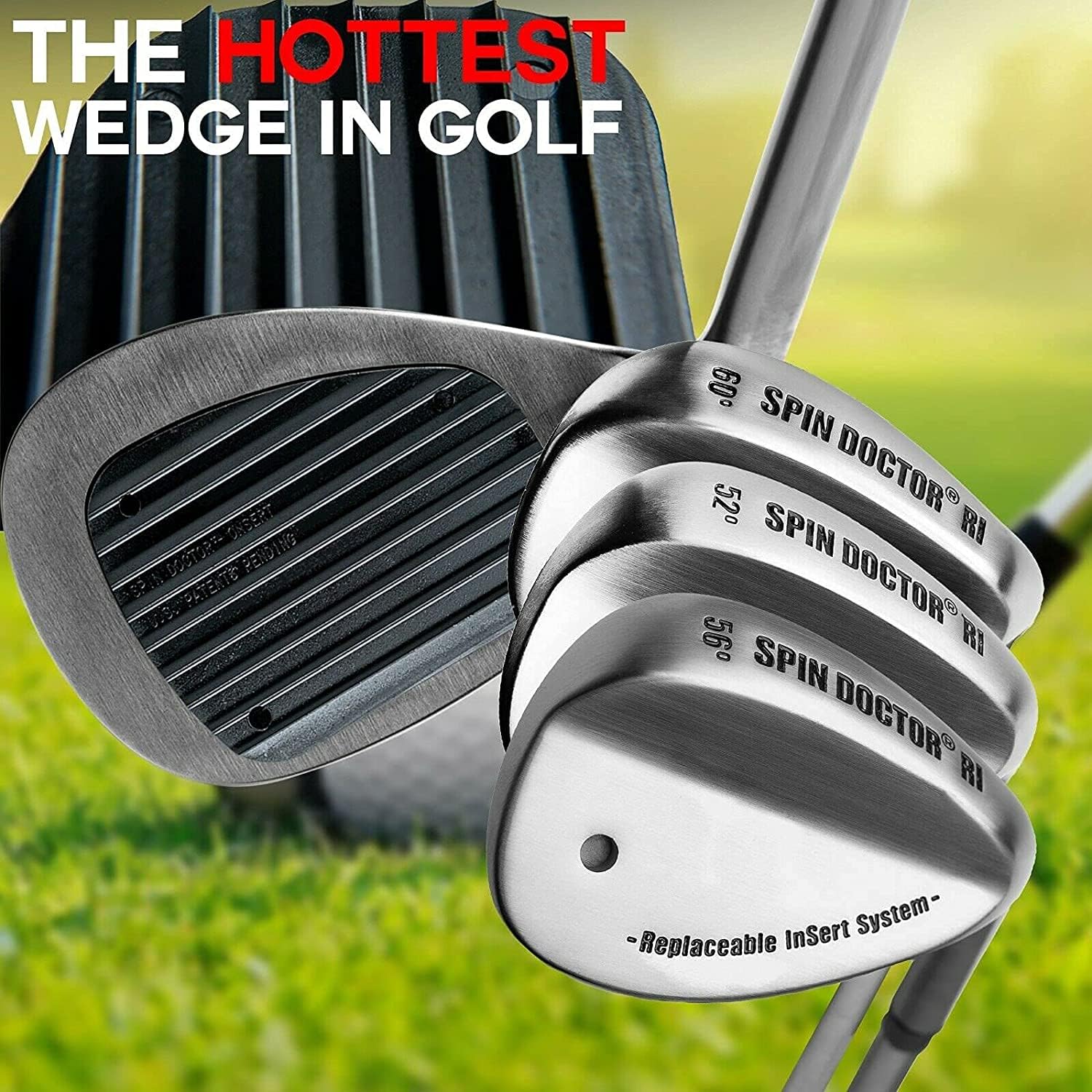 Premium Spin Doctor Ri Golf Wedge Set - 52° Pitching, 56° Sand & 60° Lob Wedge | Right & Left Hand Options | Perfect for Short Game, Bunker Shots & Approach Play