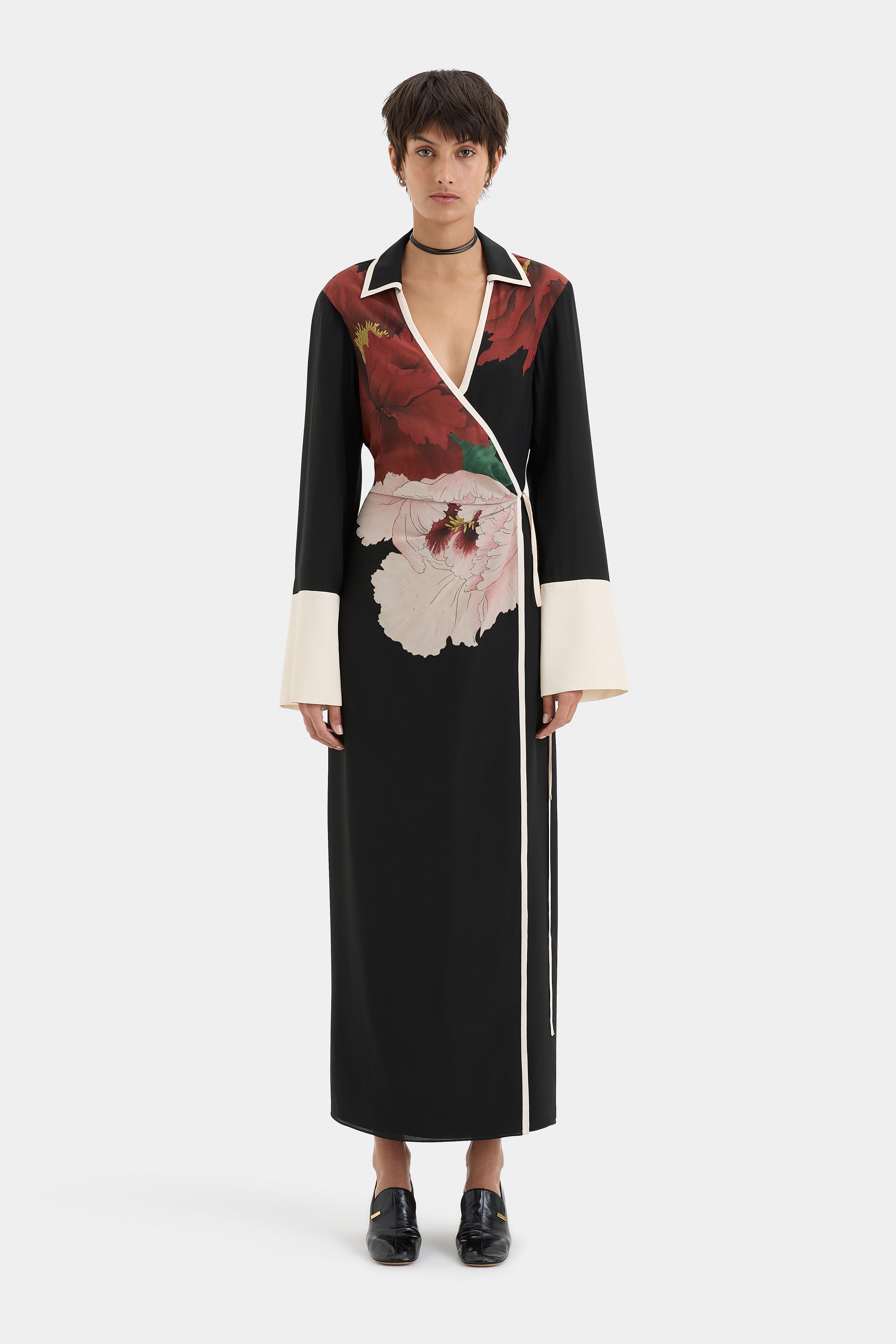 Florian Wrap Shirt Dress for Women - Stylish & Comfortable Summer Midi Dress - Perfect for Casual Outings, Beach Cover-Up, and Office Wear