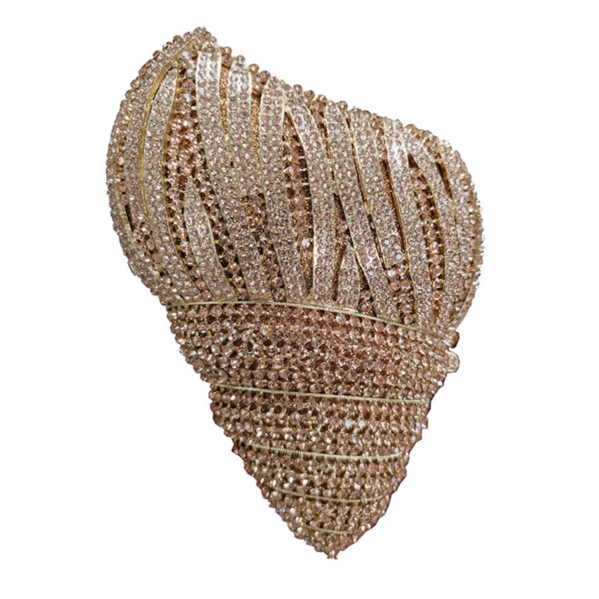DJBM Women's Rhinestone Crystal Conch Shell Evening Clutch Purse - Elegant Beach Bag for Summer, Wedding, Prom & Party Accessories | Perfect for Cocktail Events, Bridal Showers & Seaside Vacations