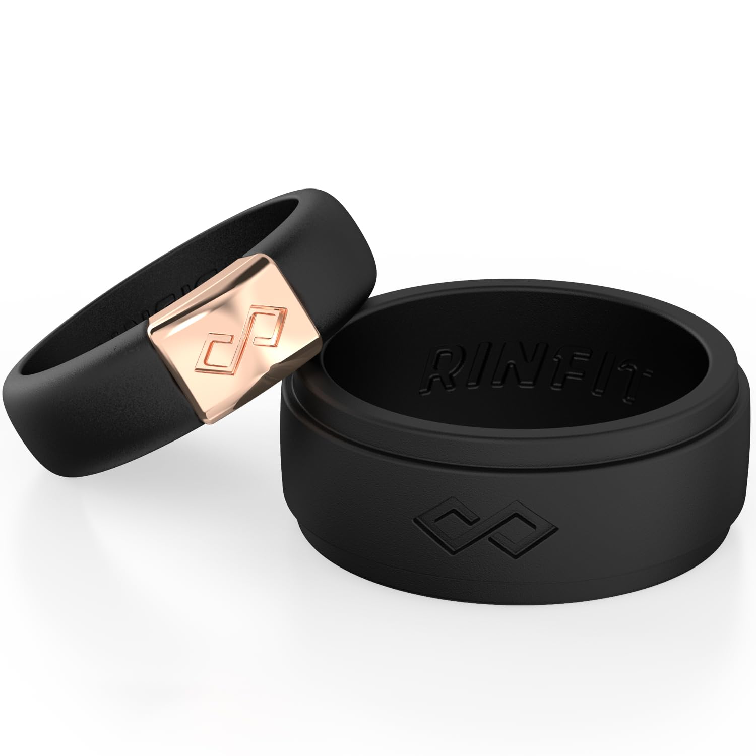 Rinfit Couples Silicone Wedding Rings - Infinity Design for Active Lifestyles