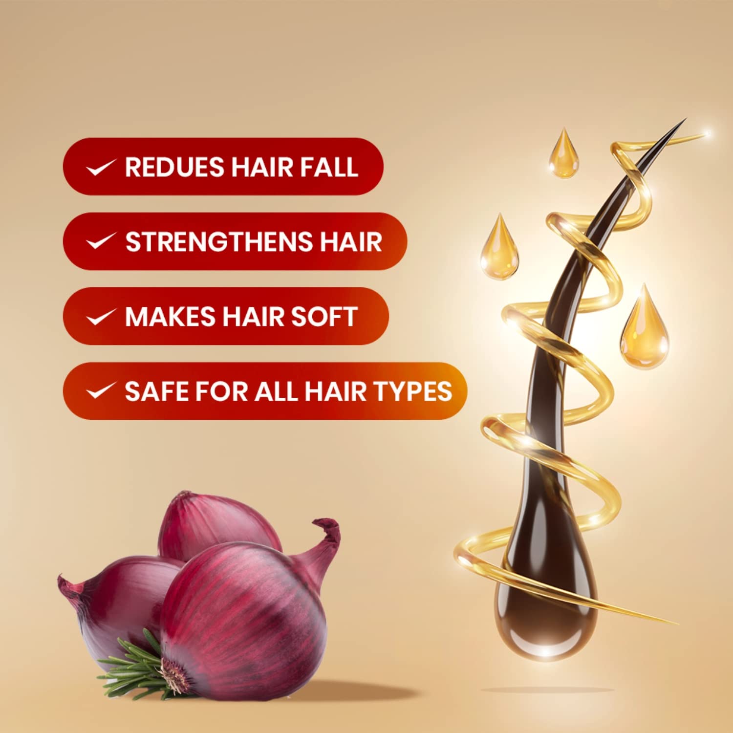 Mamaworld Onion Hair Conditioner for Men & Women - Promotes Hair Growth, Reduces Hair Fall, Controls Frizz & Dry Hair - 200ml (Pack of 1) - Ideal for Daily Hair Care & Damaged Hair Repair