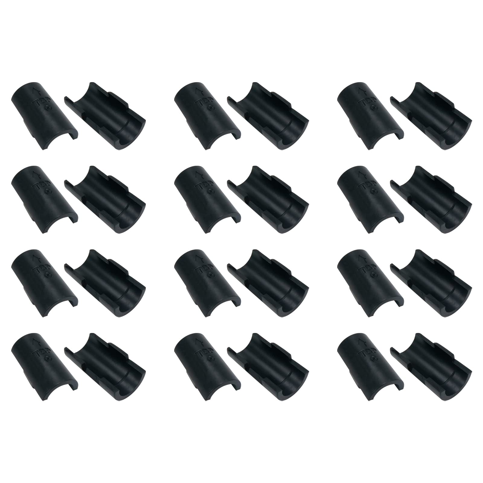 12-Pack Black Wire Shelving Shelf Lock Clips (24PCS) - 0.51