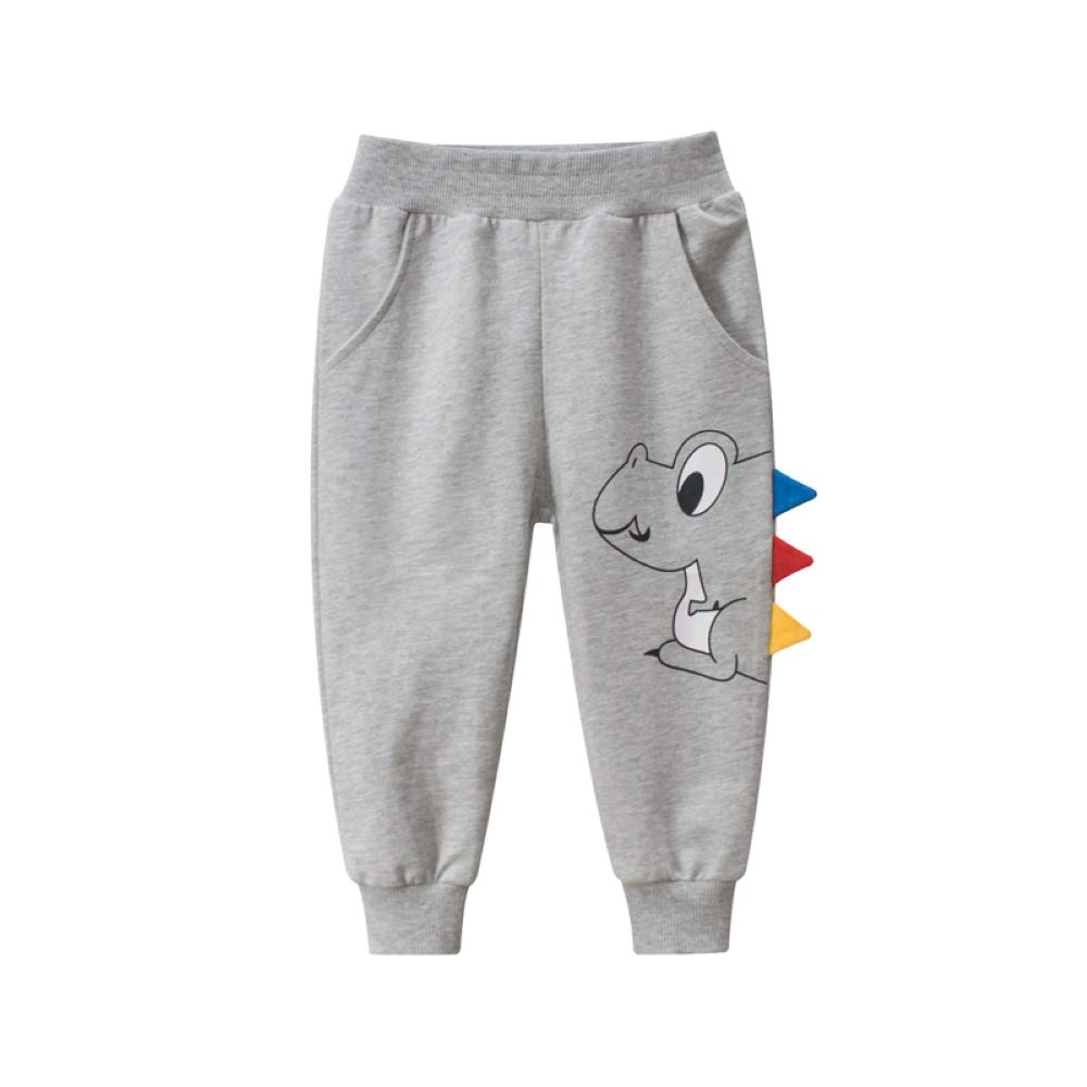 **Boys' Dinosaur Print Cotton French Terry Sweatpants - 2-Pack Active Joggers for Play, School & Casual Wear**