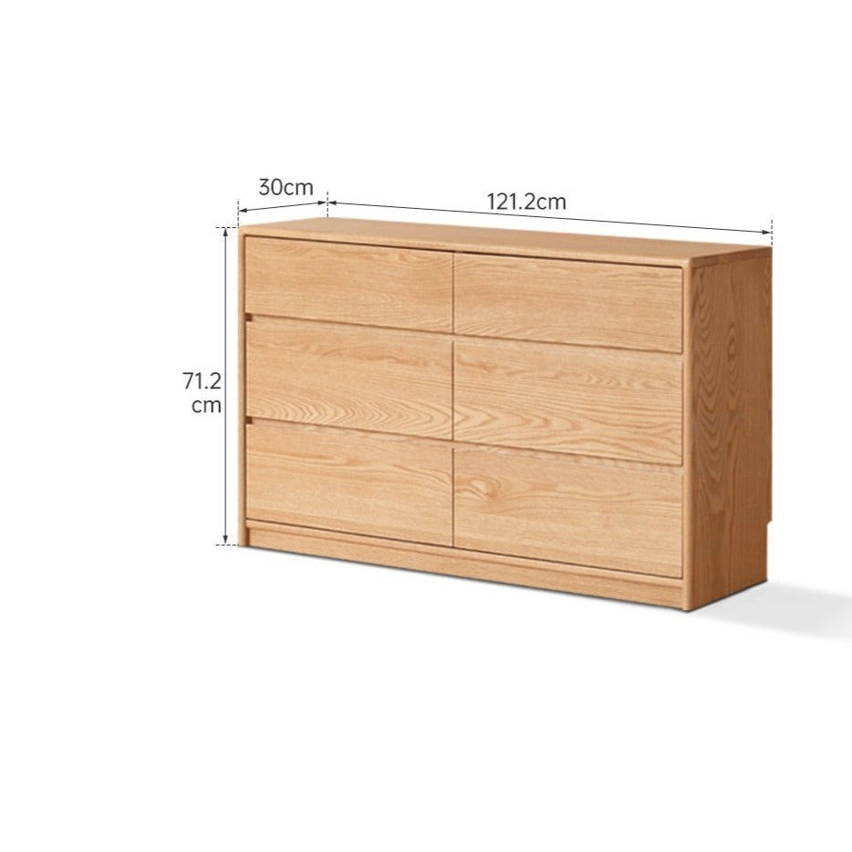 Solid Oak Wood Ultra Narrow Dressing Table - Compact Vanity Desk for Small Spaces, Bedroom, Apartment & Dorm Room