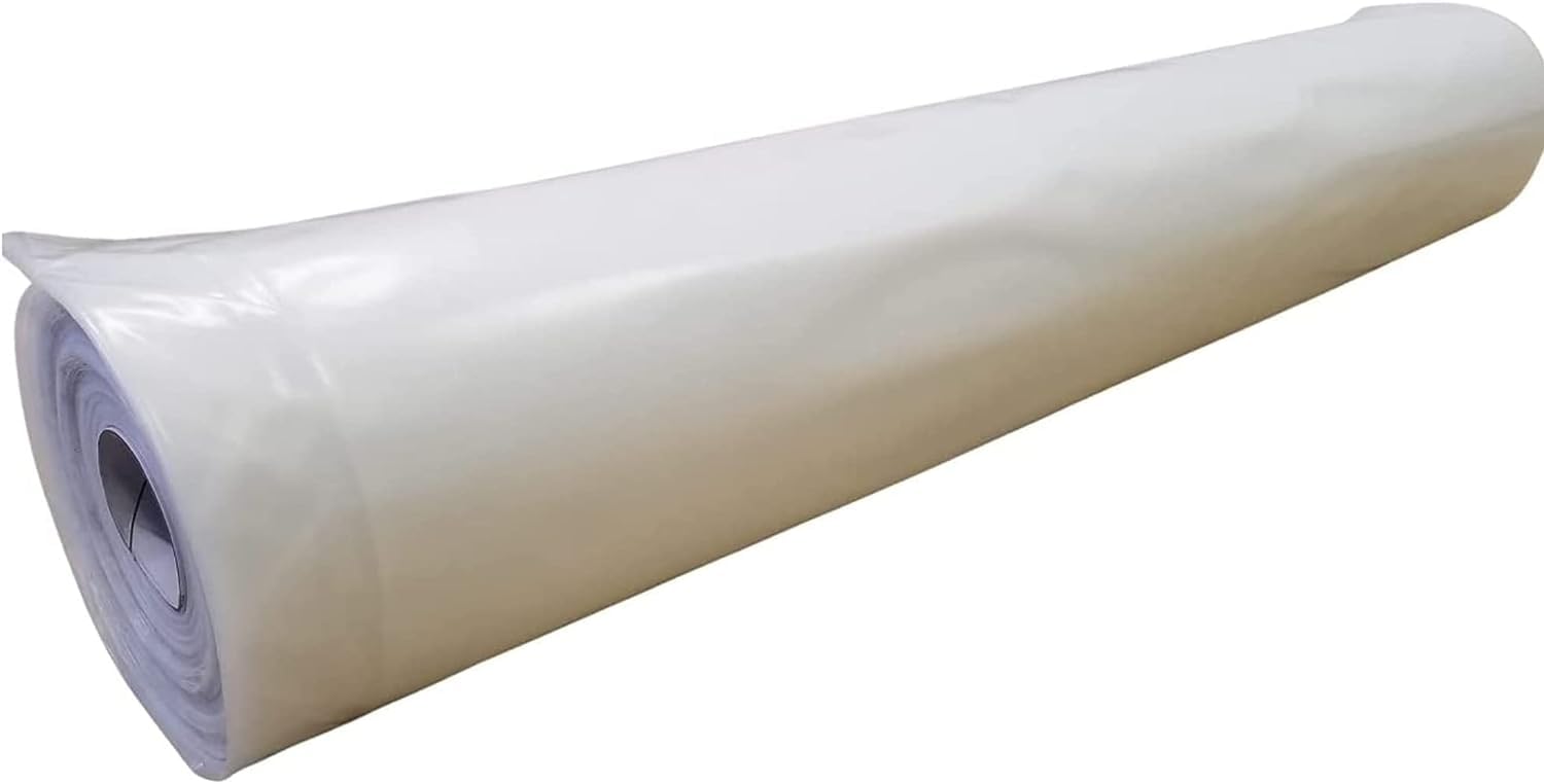 Premium Clear Greenhouse Plastic Sheeting - 6 mil UV Resistant Polyethylene Film for Hoop Houses, Gardening & Farming - Durable 1 Year Protection (40' x 25') - Ideal for Plant Growth, Season Extension & Crop Protection