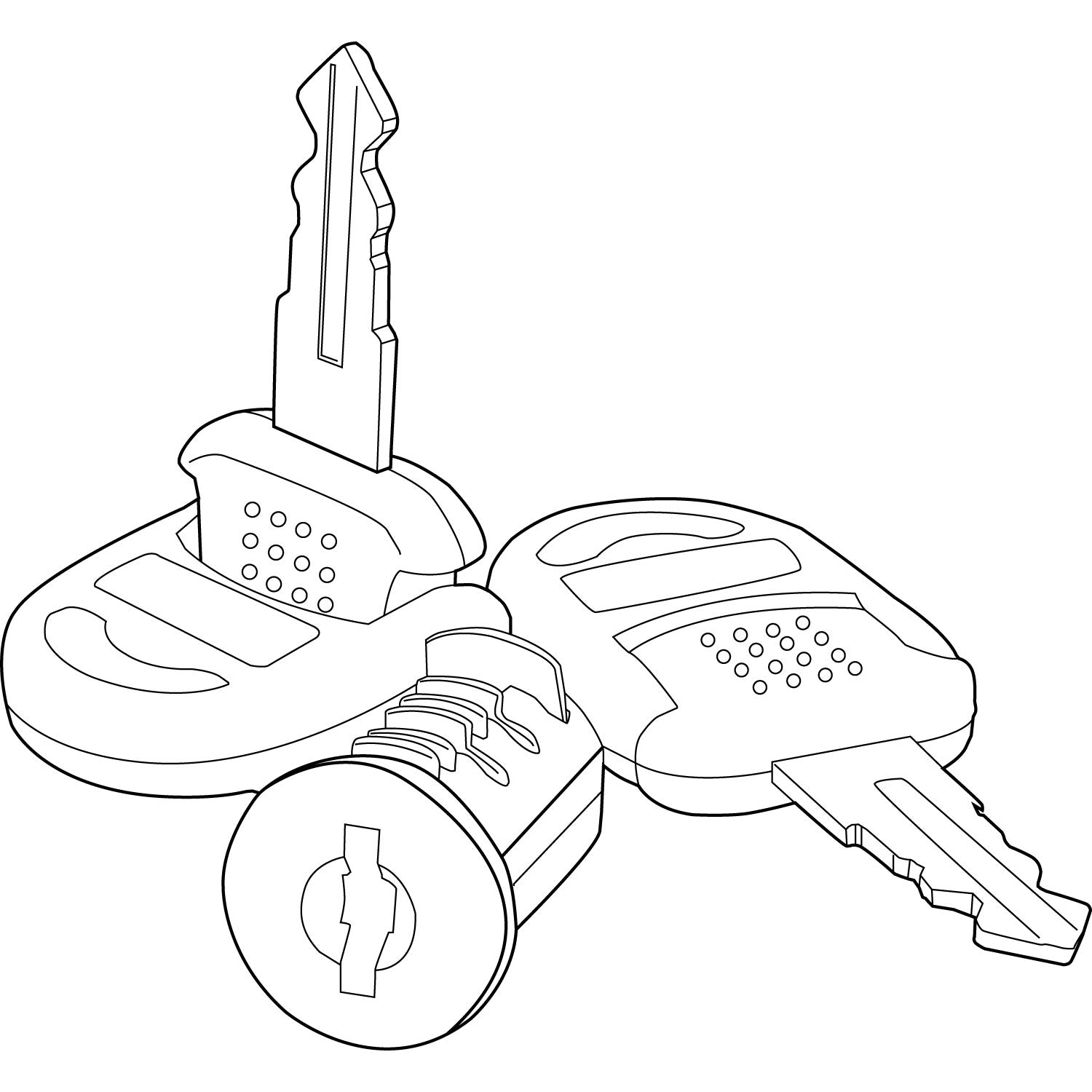 Alera Core Removable Lock and Key Set - Silver (2 Keys Included) - Secure Drawers, Cabinets & Office Furniture