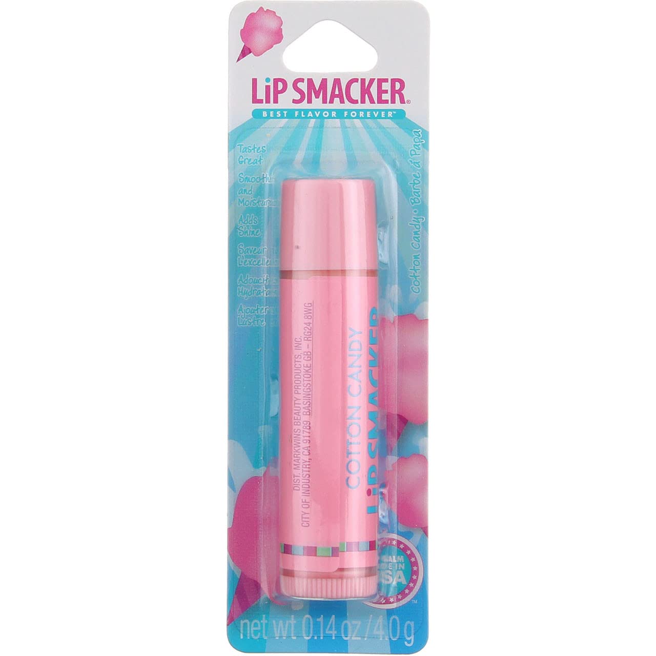 Lip Smacker Cotton Candy Flavored Lip Gloss - 0.14 oz (6-Pack) | Moisturizing & Shiny Lip Gloss for Kids & Teens | Perfect for School, Parties & Everyday Wear