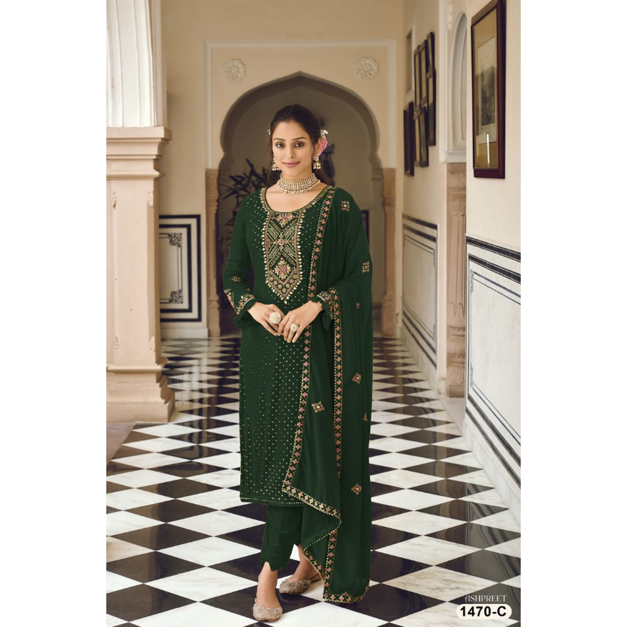 Indian Designer Women's Shalwar Kameez Suits - Pakistani Ethnic Party Wear with Churidar Pants | Elegant Traditional Dress for Weddings, Festivals & Special Occasions