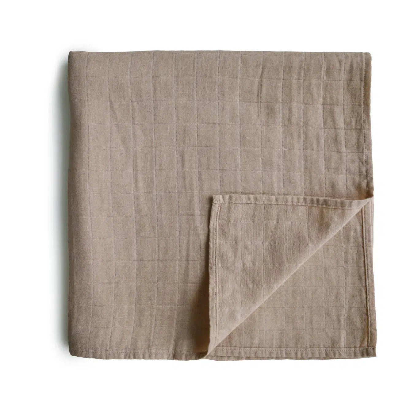 Mushie Organic Cotton Muslin Swaddle Blanket - Soft & Breathable Baby Wrap for Newborns, Infants & Toddlers - Perfect for Swaddling, Nursing, Stroller & Car Seat Cover - Natural Color