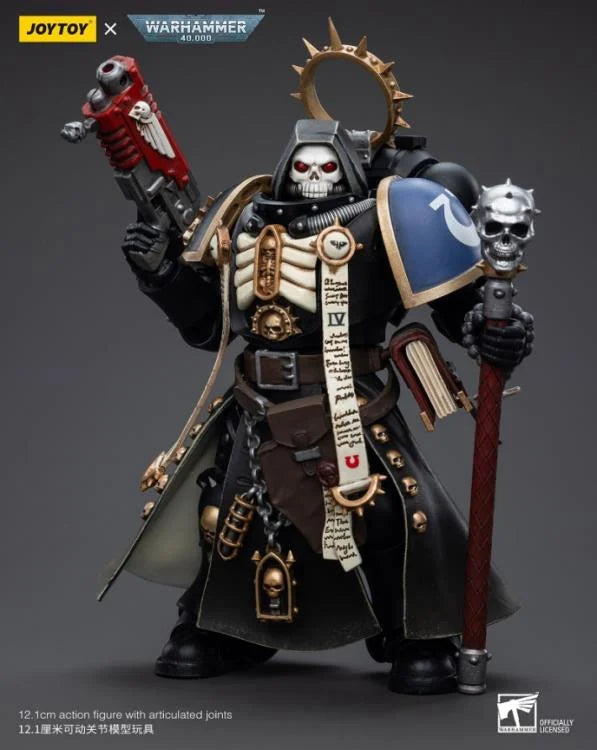JOYTOY Warhammer 40K Ultramarines Primaris Chaplain Brother Varus Action Figure - Collectible Miniature for Tabletop Gaming, Display & Warhammer 40K Fans