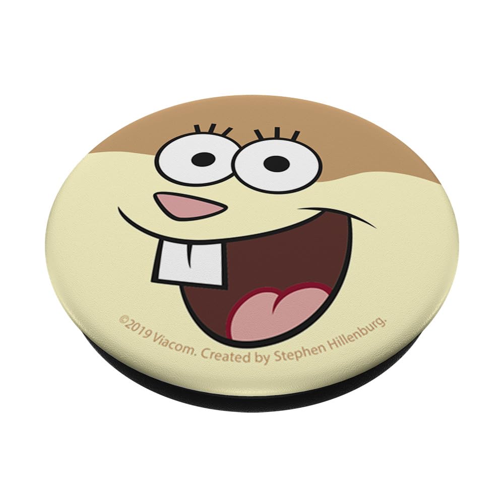 SpongeBob SquarePants Sandy Cheeks Big Face PopSocket - Standard PopGrip Phone Grip & Stand for iPhone, Samsung, and More - Perfect for Fans, Kids, and Cartoon Lovers