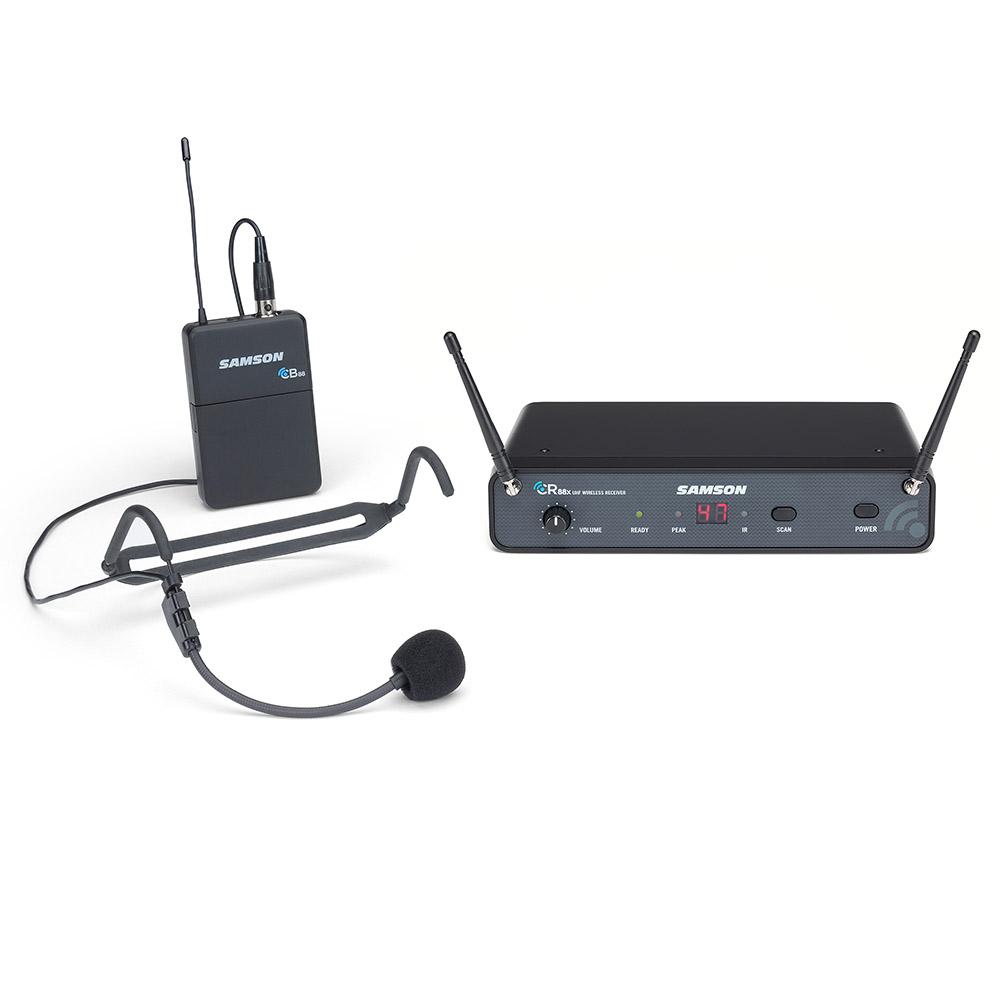 Samson Concert 88x Wireless Headset System with HS5 Headset (CB88/CR88x) - Professional Microphone for Live Performances, Public Speaking & Studio Recording