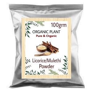 Organic Mulethi Powder (Licorice Root Powder) 100g - Natural Skin Whitening & Brightening for Face, Body & Hair - Edible Ayurvedic Herb for Detox & Glow - Perfect for DIY Beauty Masks, Herbal Tea & Hair Treatments