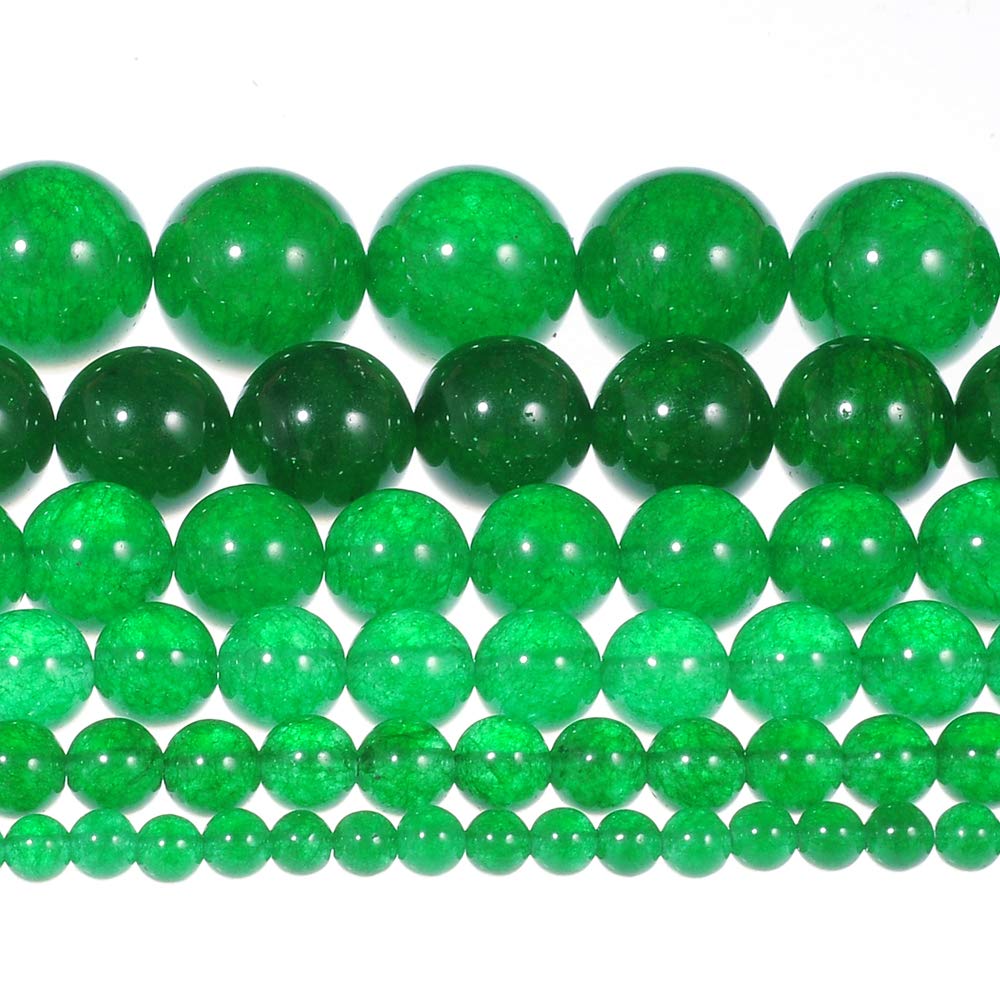 12mm Green Chalcedony Agate Natural Stone Beads - Round Loose Gemstone Beads for Jewelry Making, DIY Crafts, Healing Crystal Energy Stone (1 Strand 15