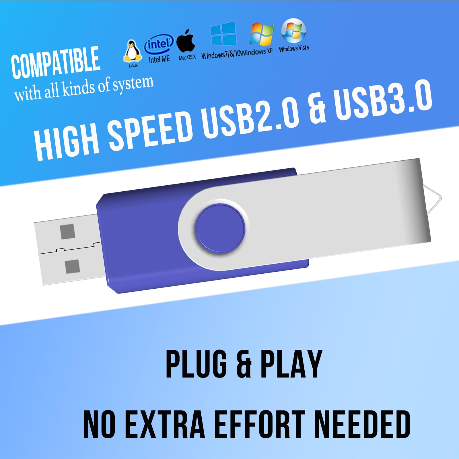 Custom USB Flash Drive 32GB 100 Pack - Logo Printed Promotional Gifts for Business Branding