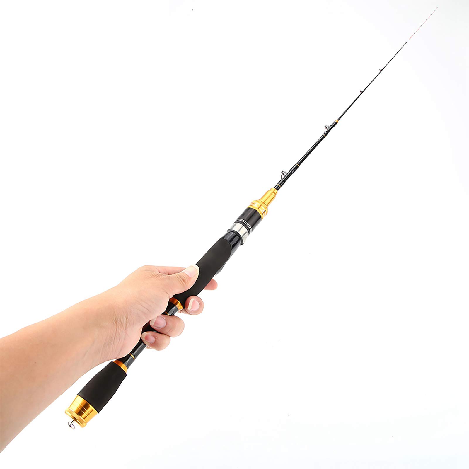 Ubersweet® Collapsible Fishing Rod - Portable Carbon Fiber Travel Fishing Pole for Adults | Durable & Smooth Action | Perfect Gift for Fishing Enthusiasts | Ideal for Camping, Hiking & Beach Fishing Trips