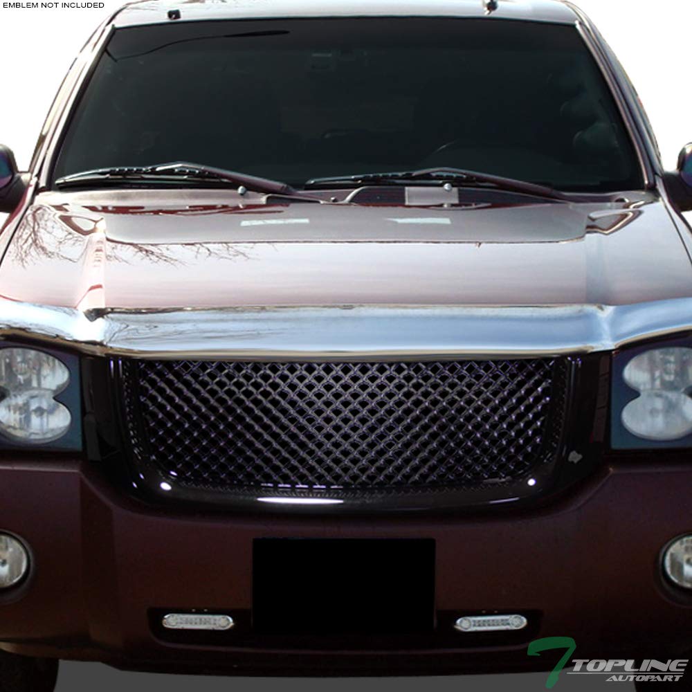 Glossy Black ABS Mesh Grill Guard for 02-08 GMC Envoy - Off-Road Protection
