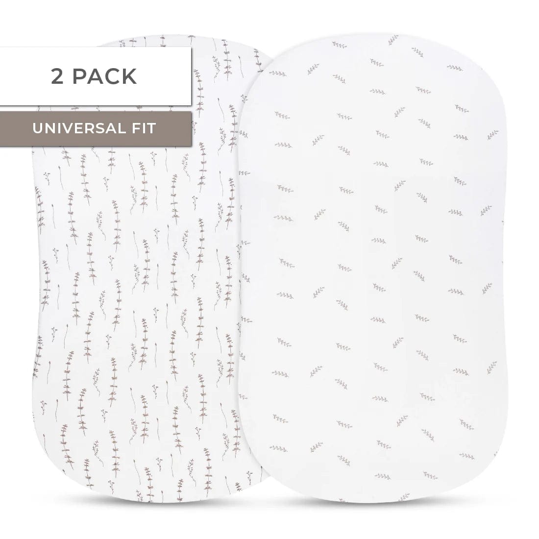 Elys & Co 2 Pack Soft Bassinet Sheets - Breathable Crib Fitted Sheets for Baby - Perfect for Nursery, Daycare & Travel Use