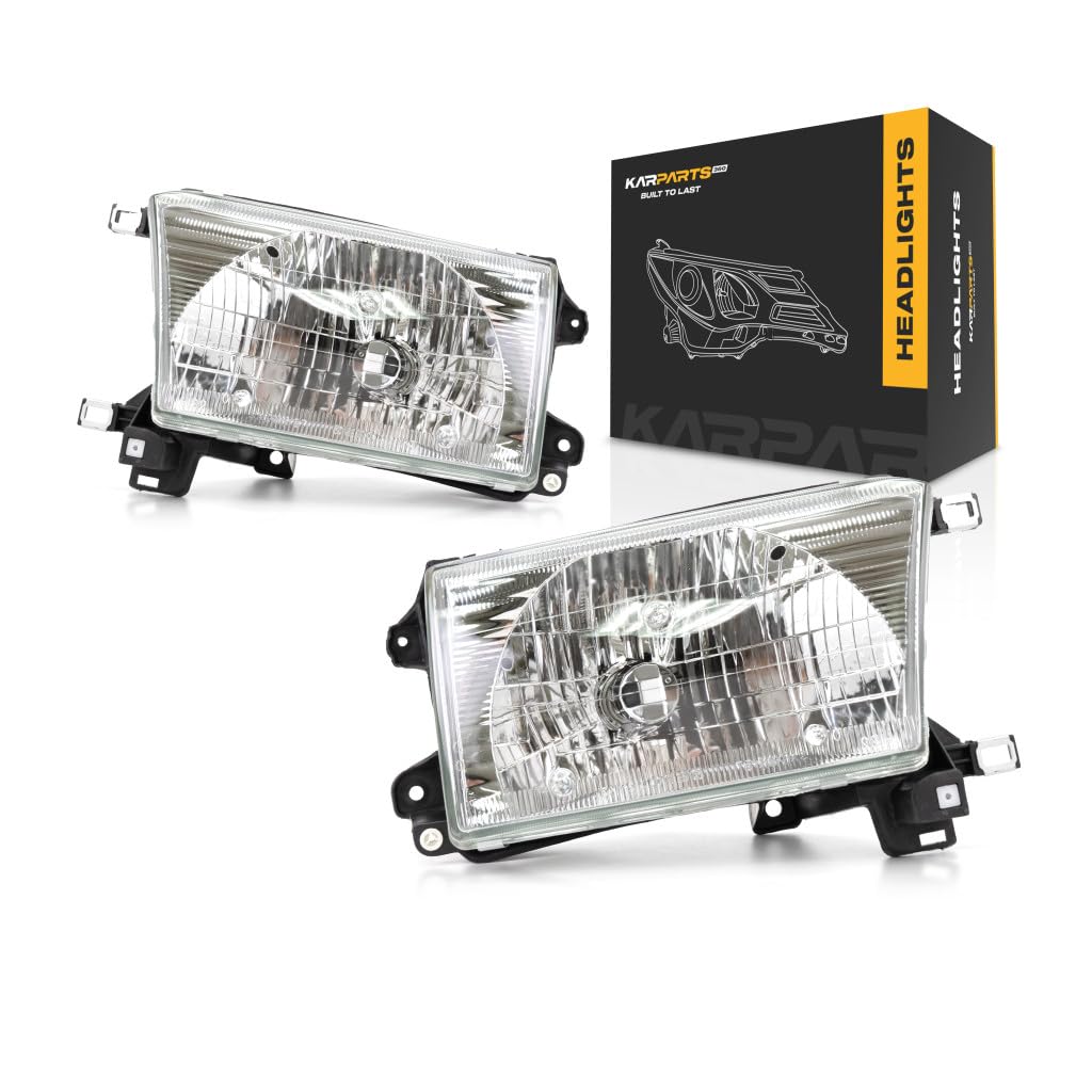 1999-2002 Toyota 4Runner Headlights Pair - Driver & Passenger Side Replacement (Part# TO2502128 TO2503128 | 81150-35300 81110-35320) - Perfect for Night Driving & Off-Road Adventures