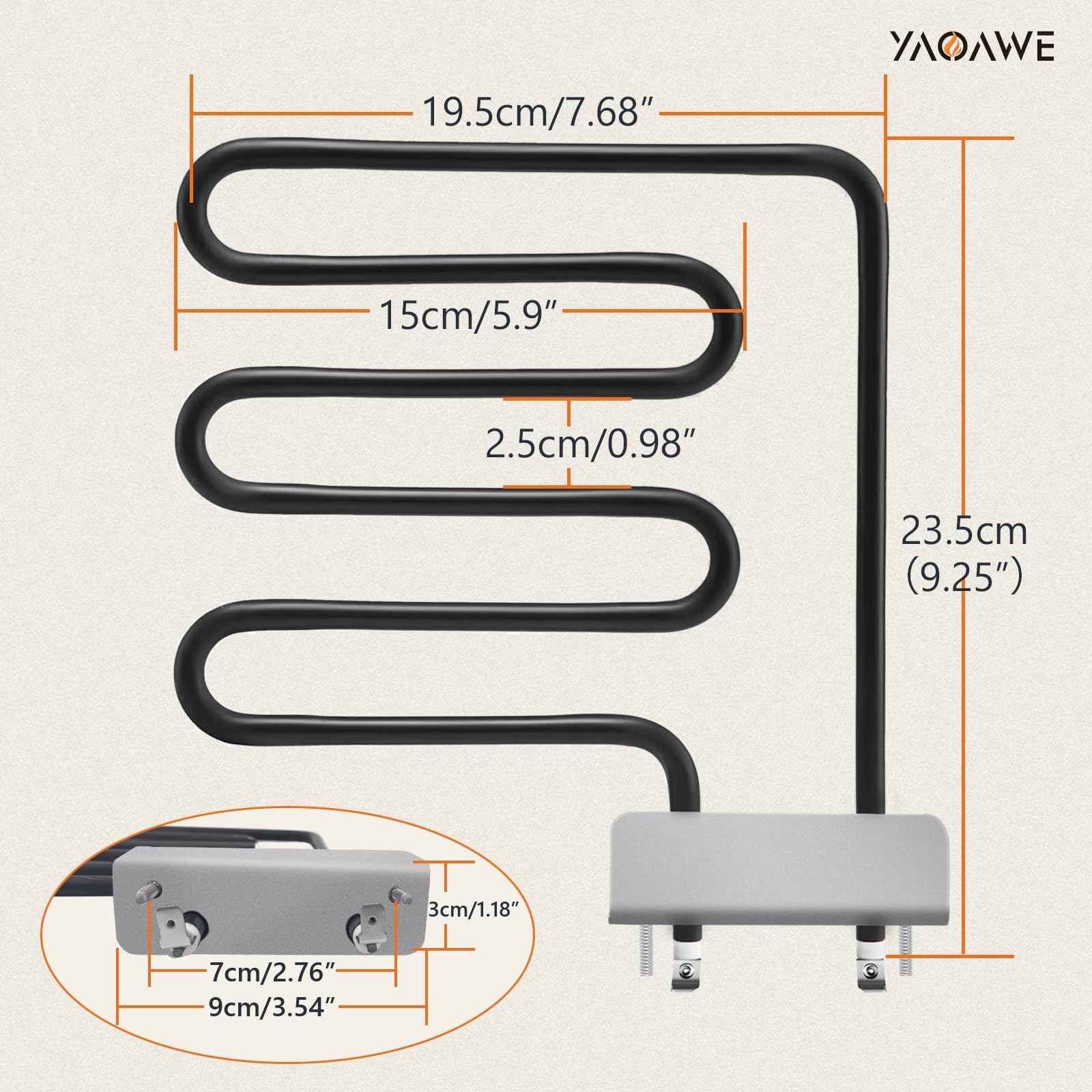 Masterbuilt Electric Smoker Replacement Heating Element 9907120011 - 800W Compatible with 30-Inch Digital Smokers | Durable Heating Coil Kit for BBQ, Smoking Meat & Outdoor Cooking